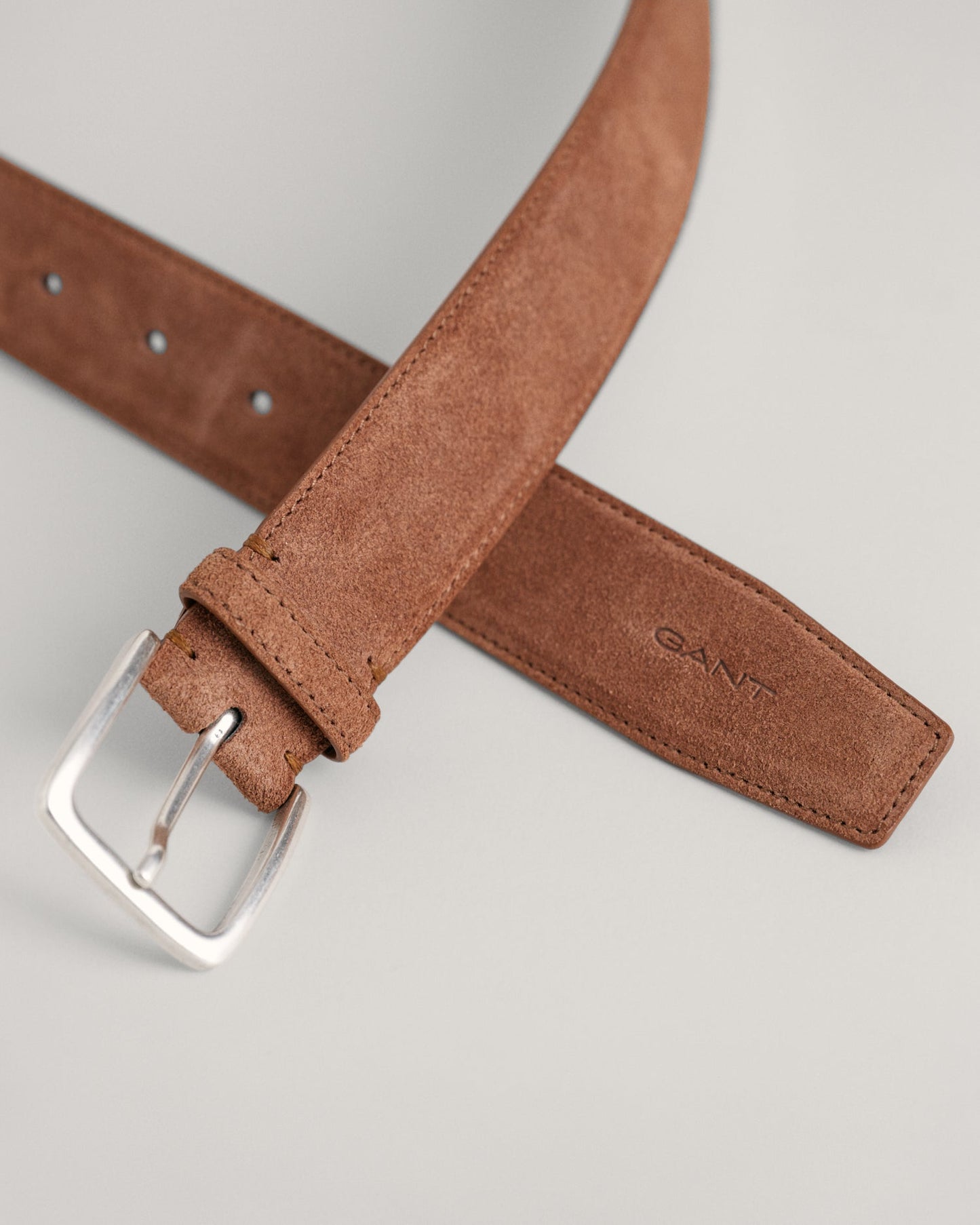 Men's Classic Suede Belt - WEATHERED BROWN