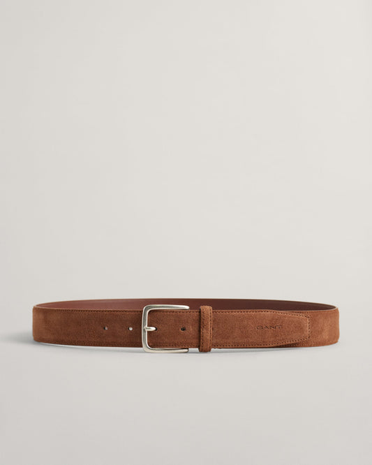 Men's Classic Suede Belt - WEATHERED BROWN