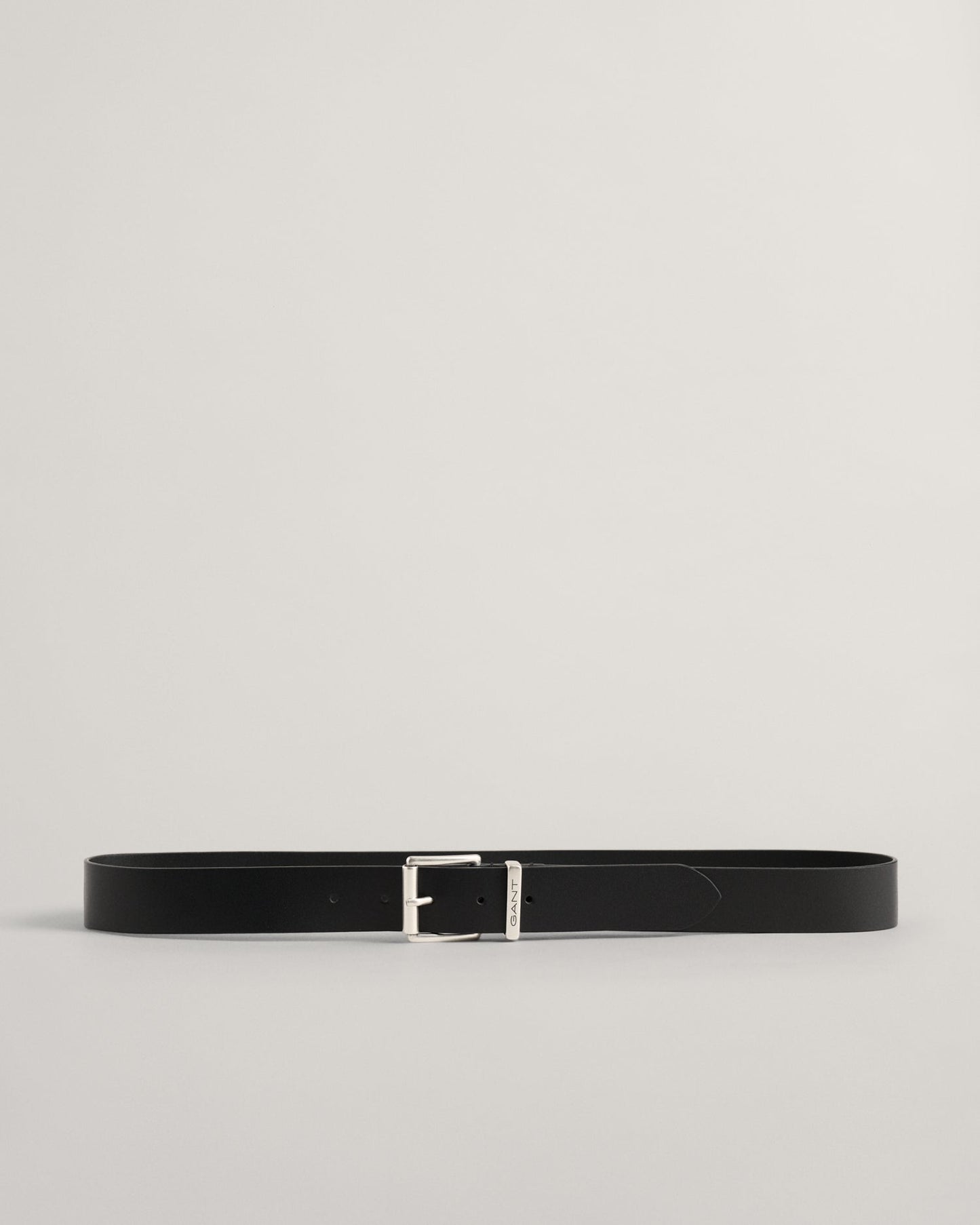 Men's Logo Leather Belt - BLACK