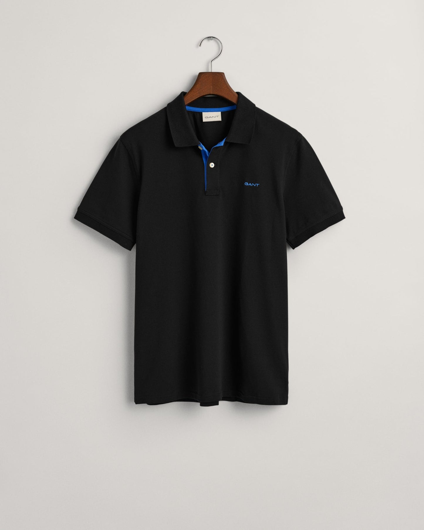 Men's Contrast Piqué Polo Shirt - BLACK