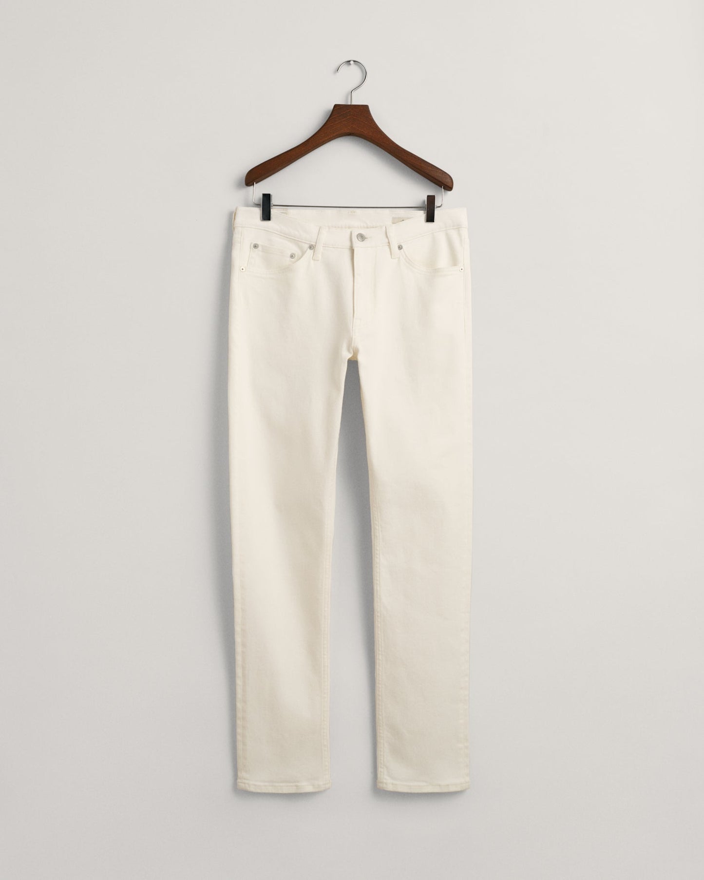 Men's Slim Fit White Jeans - EGGSHELL