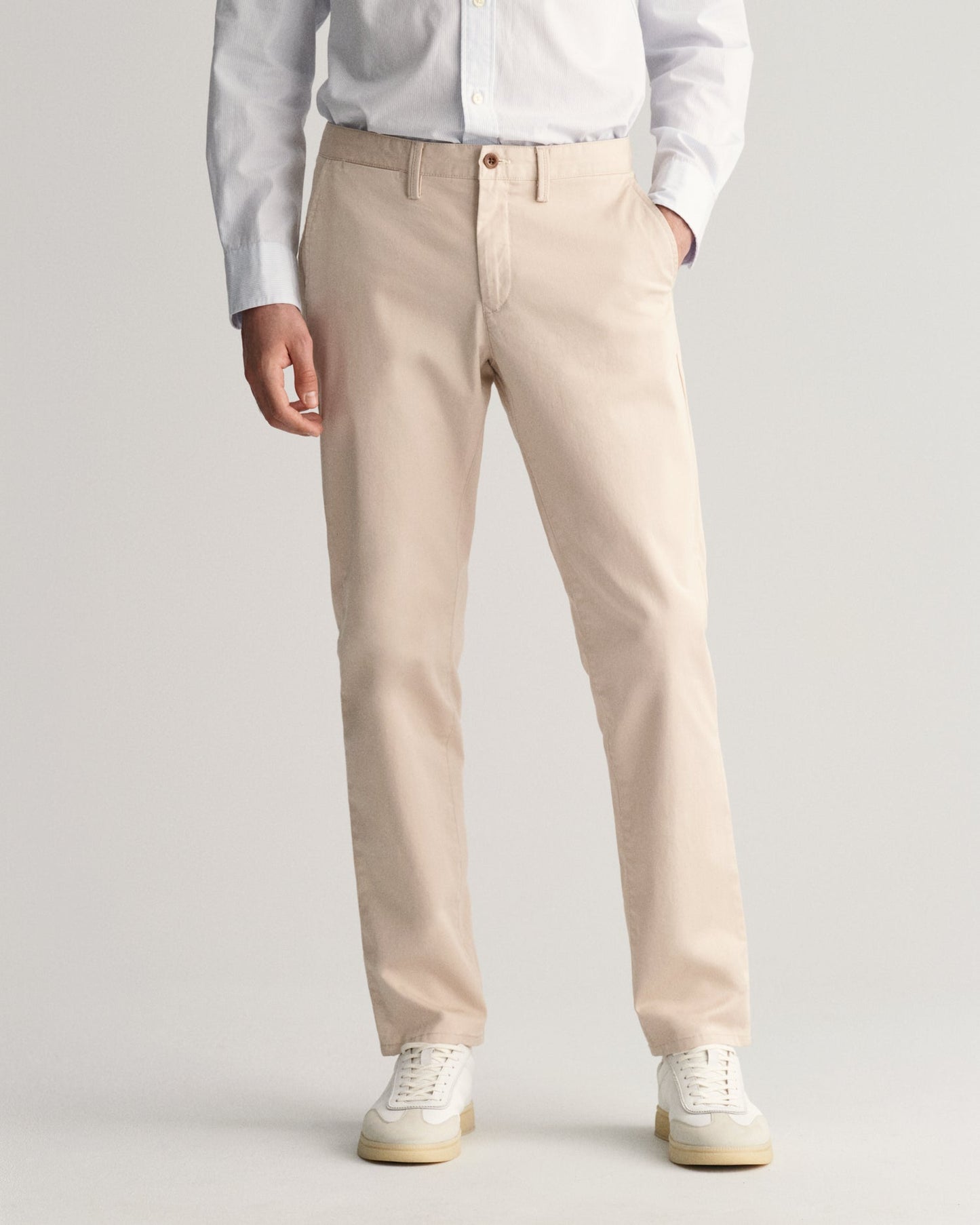 Men's Slim Fit Twill Chinos - PUTTY