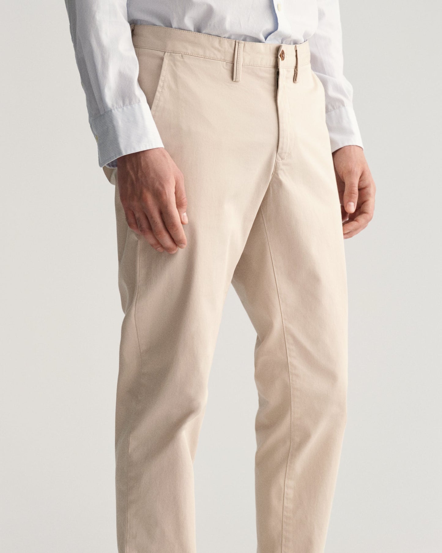 Men's Slim Fit Twill Chinos - PUTTY