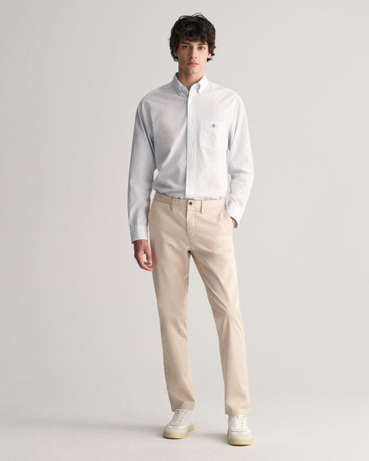 Men's Slim Fit Twill Chinos - PUTTY