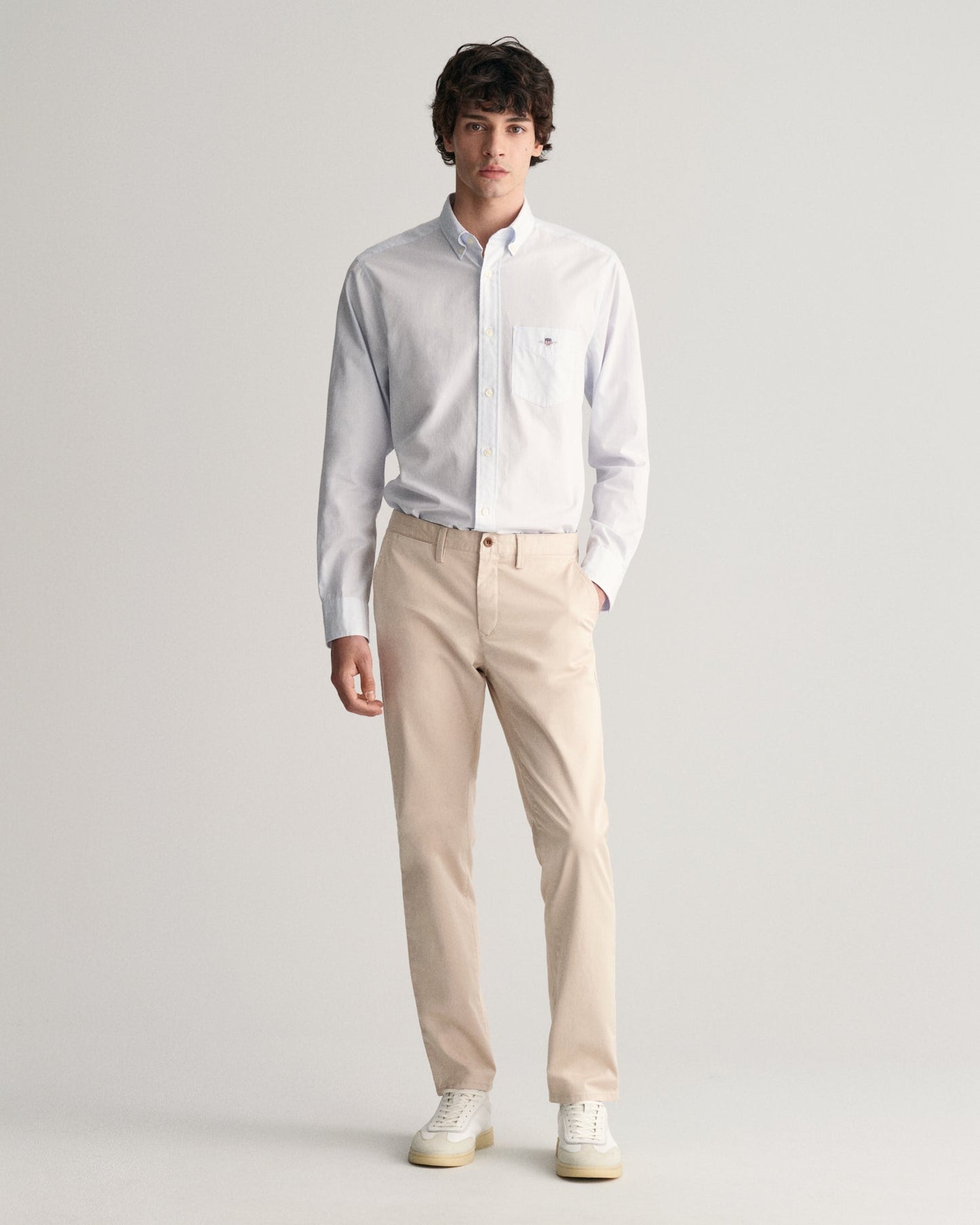 Men's Slim Fit Twill Chinos - PUTTY