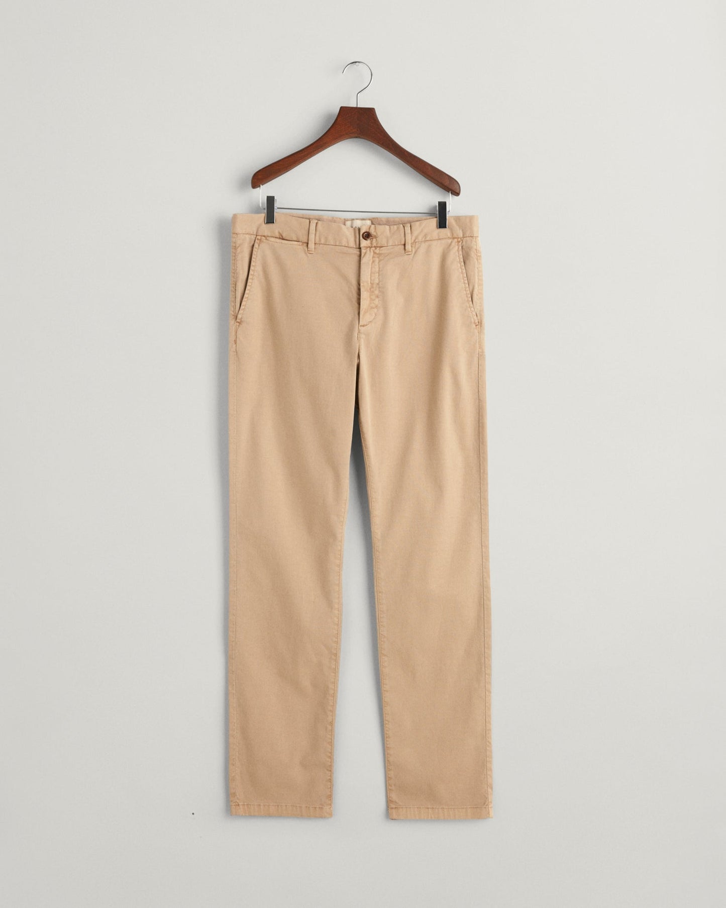 Men's Slim Fit Dobby Structured Chinos - DARK KHAKI