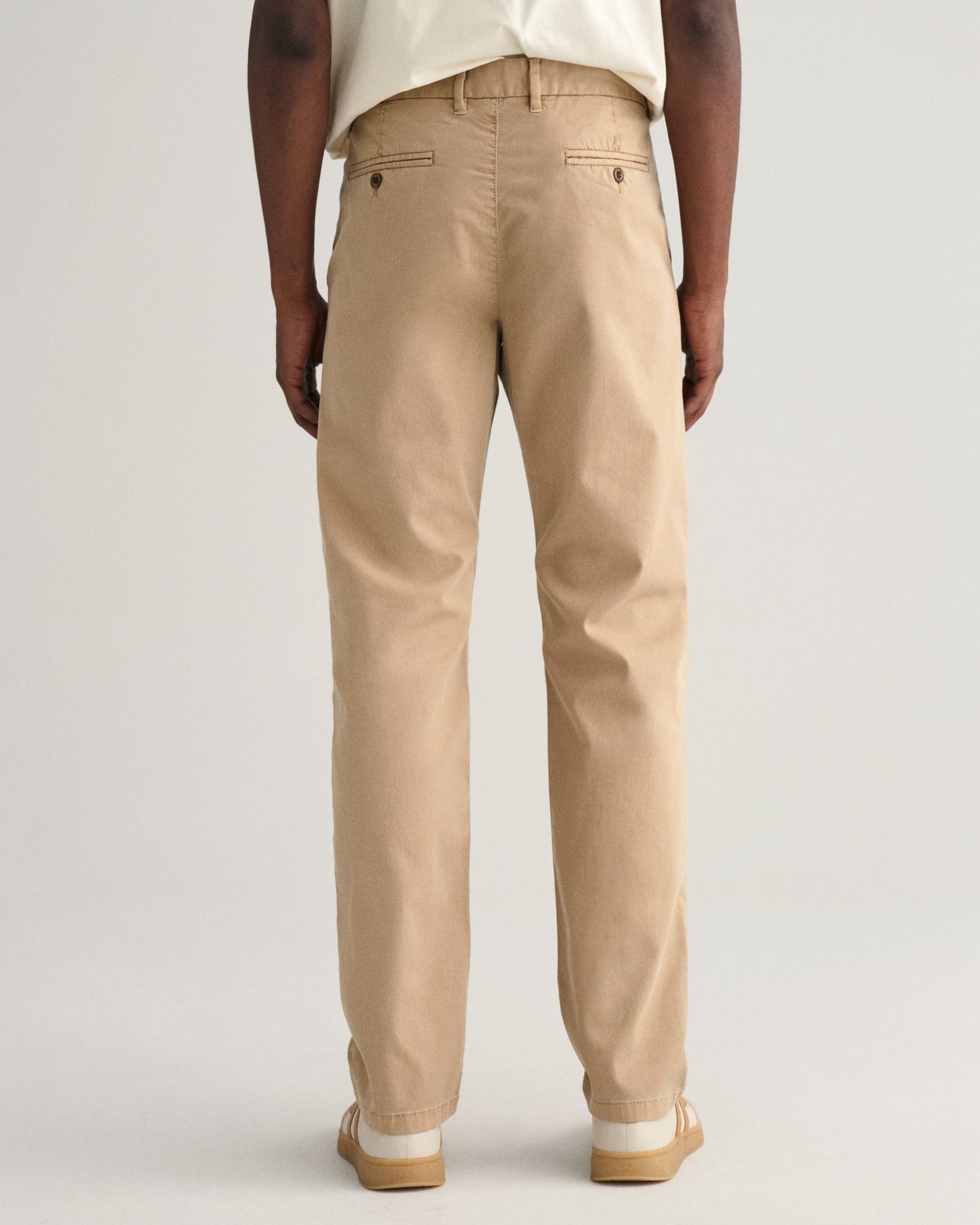 Men's Slim Fit Dobby Structured Chinos - DARK KHAKI