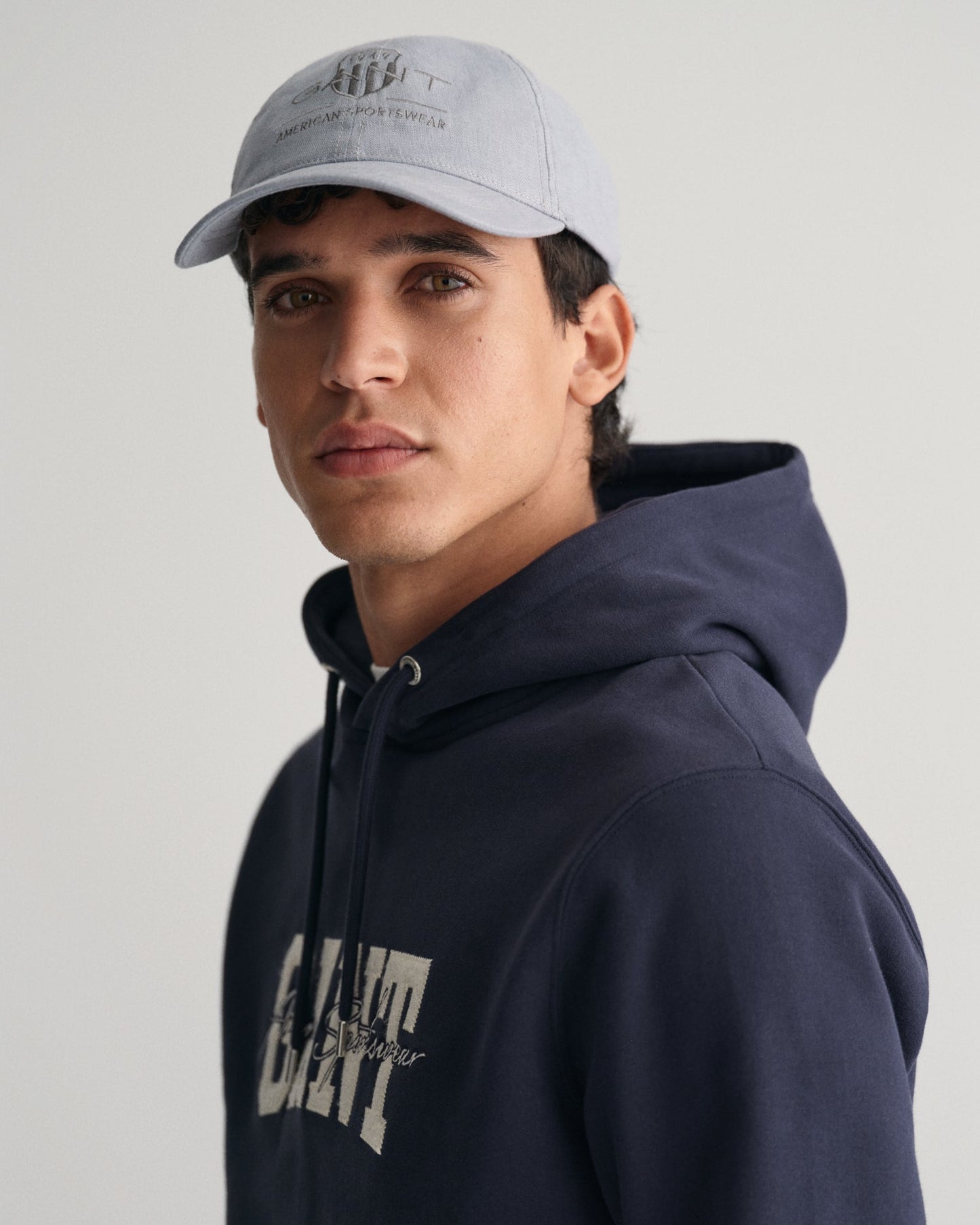 Men's Arch Script Hoodie - EVENING BLUE