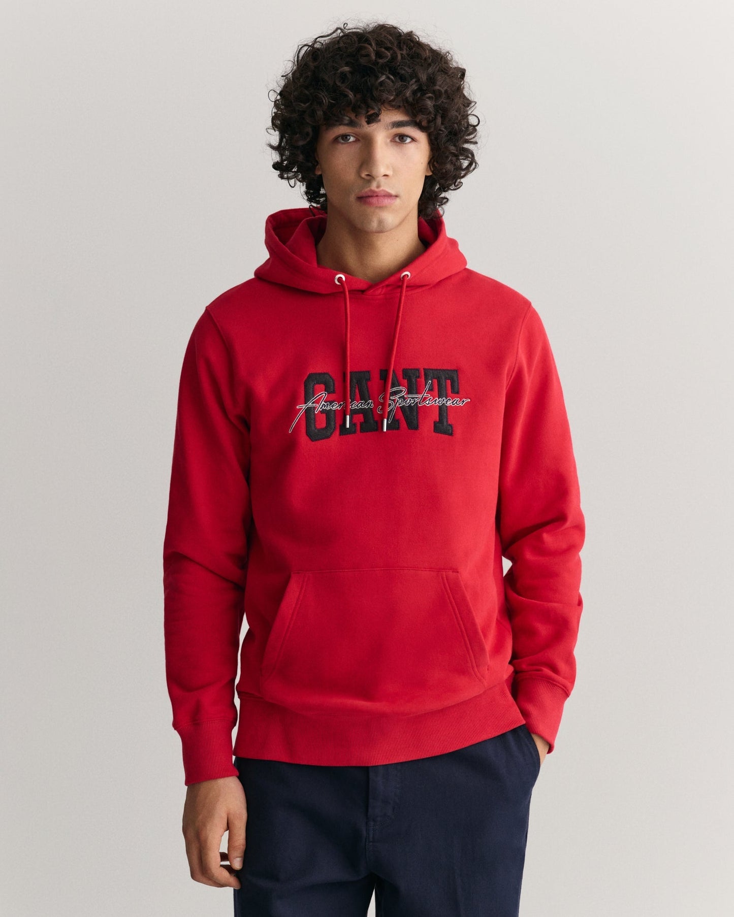 Men's Arch Script Hoodie - RUBY RED