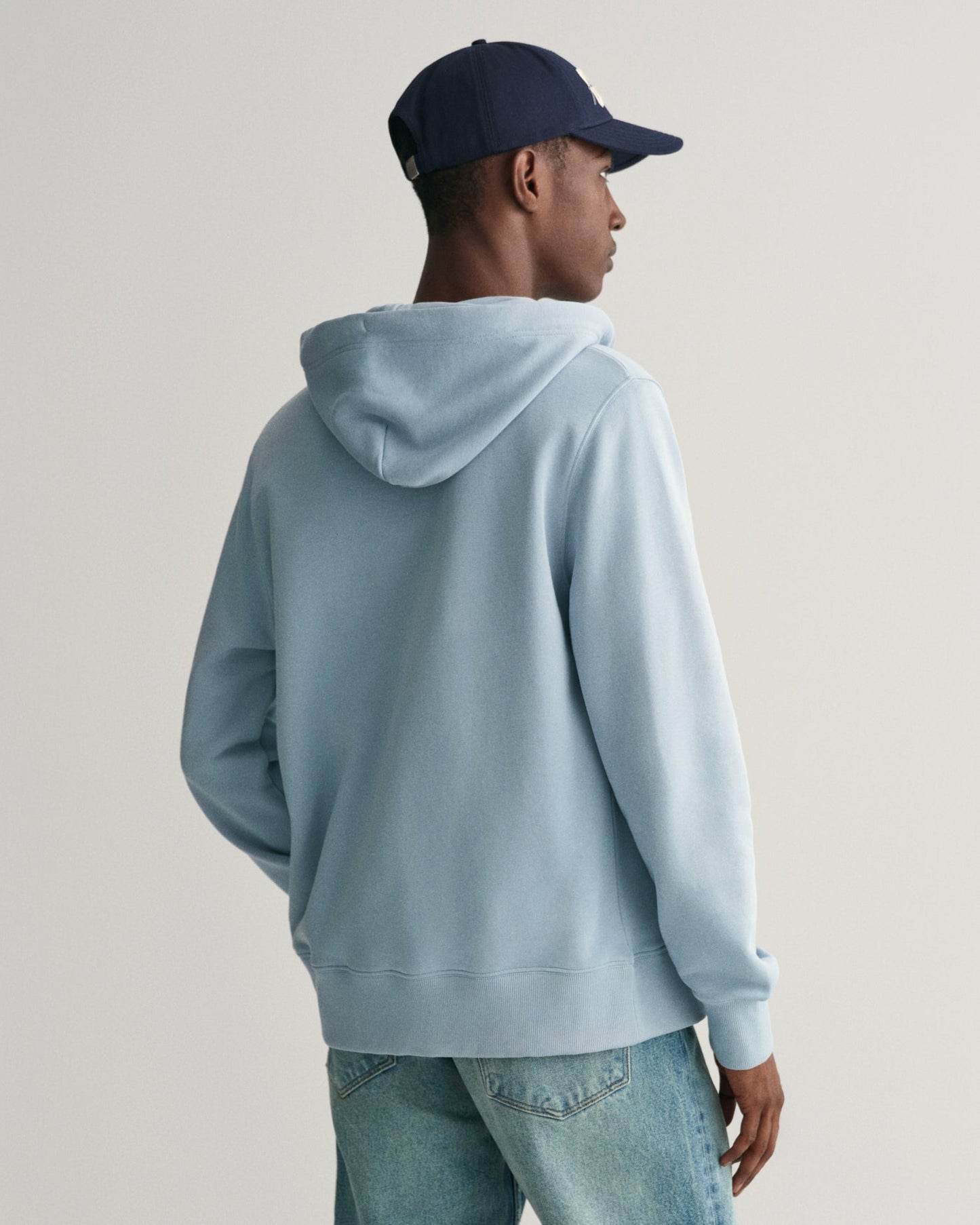 Men's Shield Zip Hoodie - DOVE BLUE