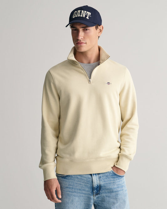 Men's Shield Half-Zip Sweatshirt - SILKY BEIGE