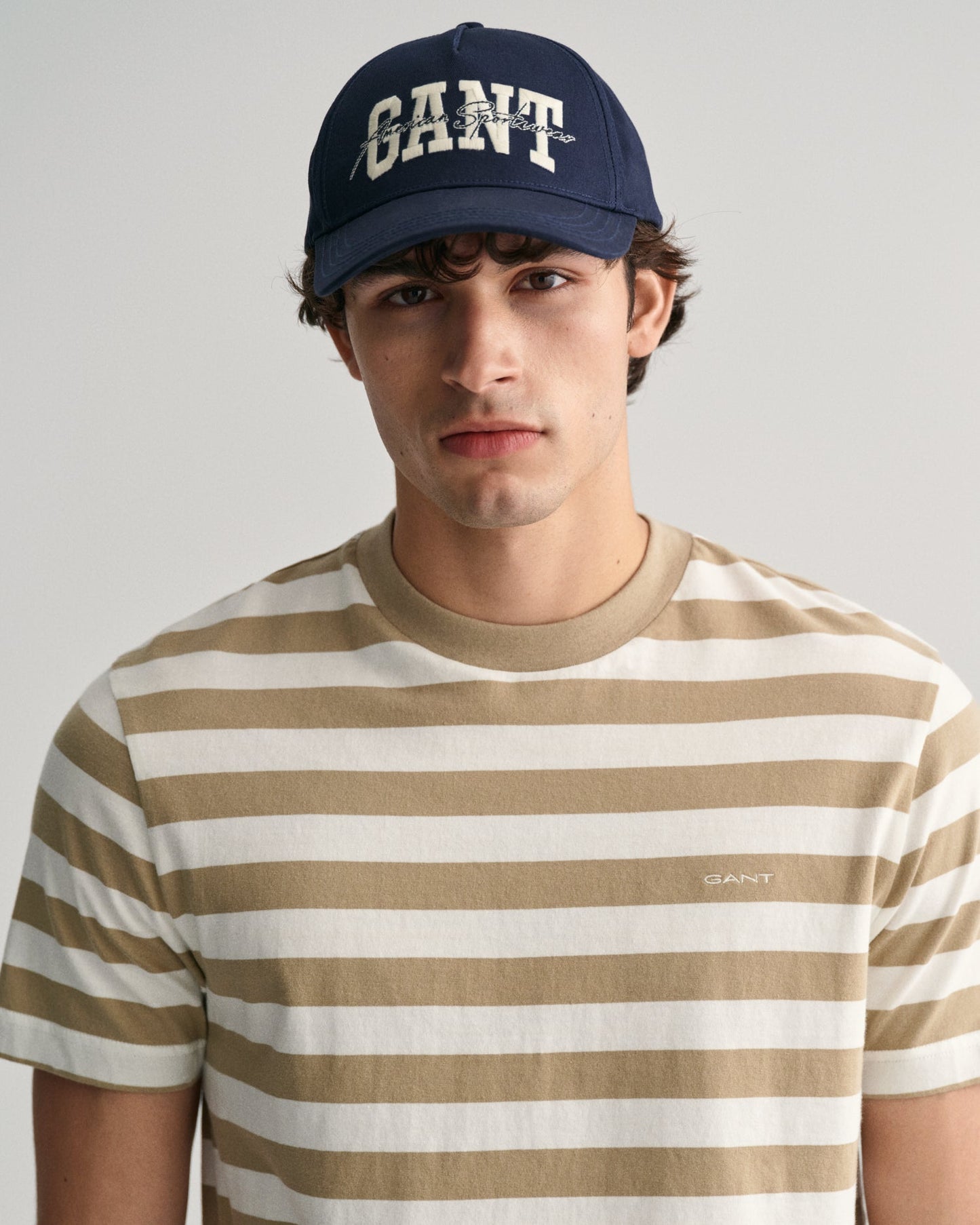 Men's Multi Striped T-Shirt - DRIED KHAKI