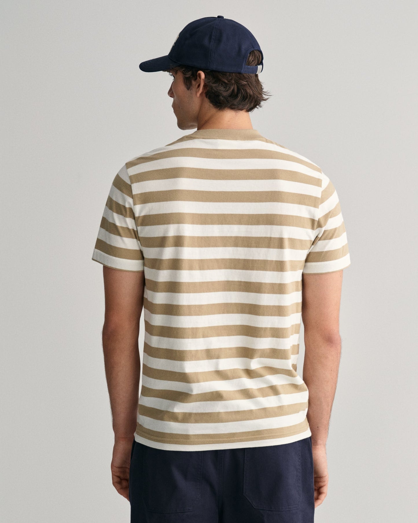 Men's Multi Striped T-Shirt - DRIED KHAKI