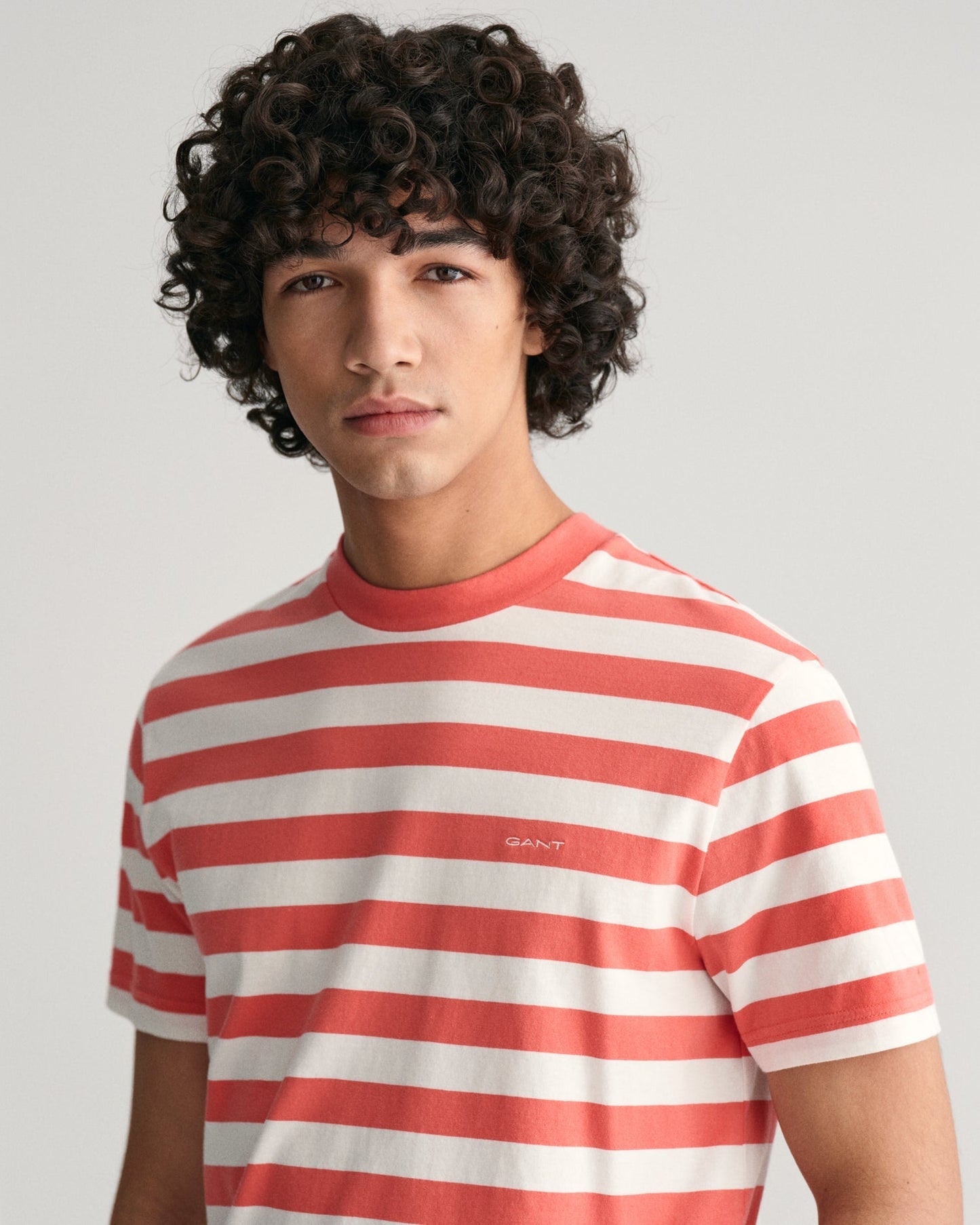 Men's Multi Striped T-Shirt - SUNSET PINK