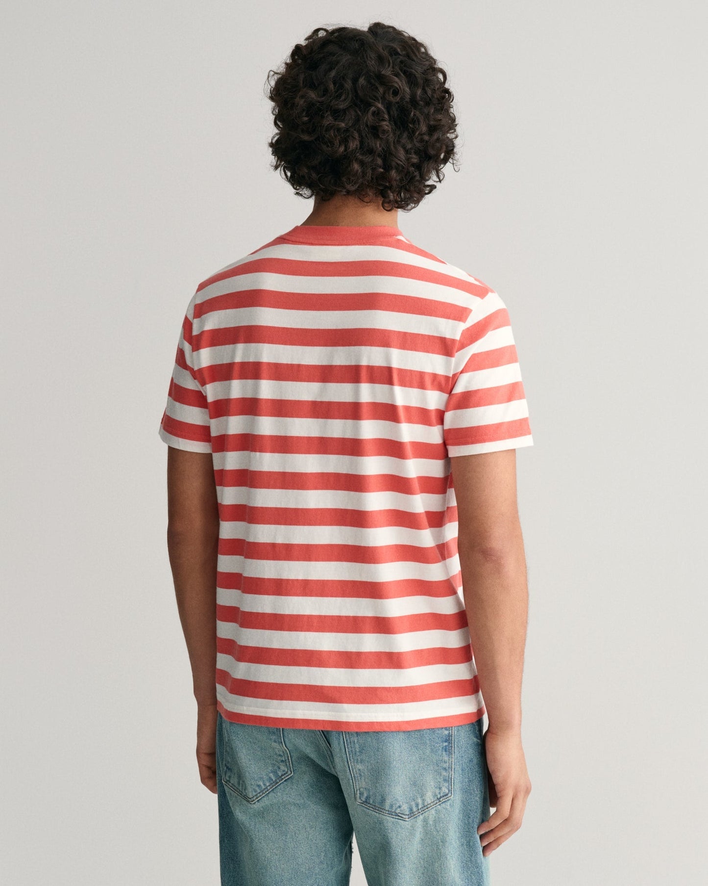 Men's Multi Striped T-Shirt - SUNSET PINK