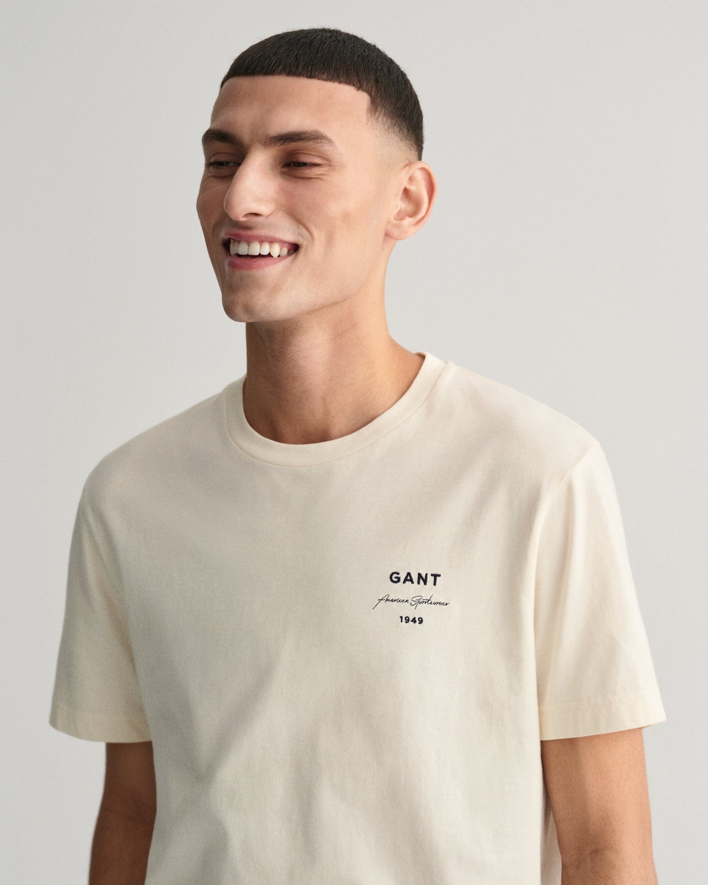 Men's Script Graphic T-Shirt - CREAM