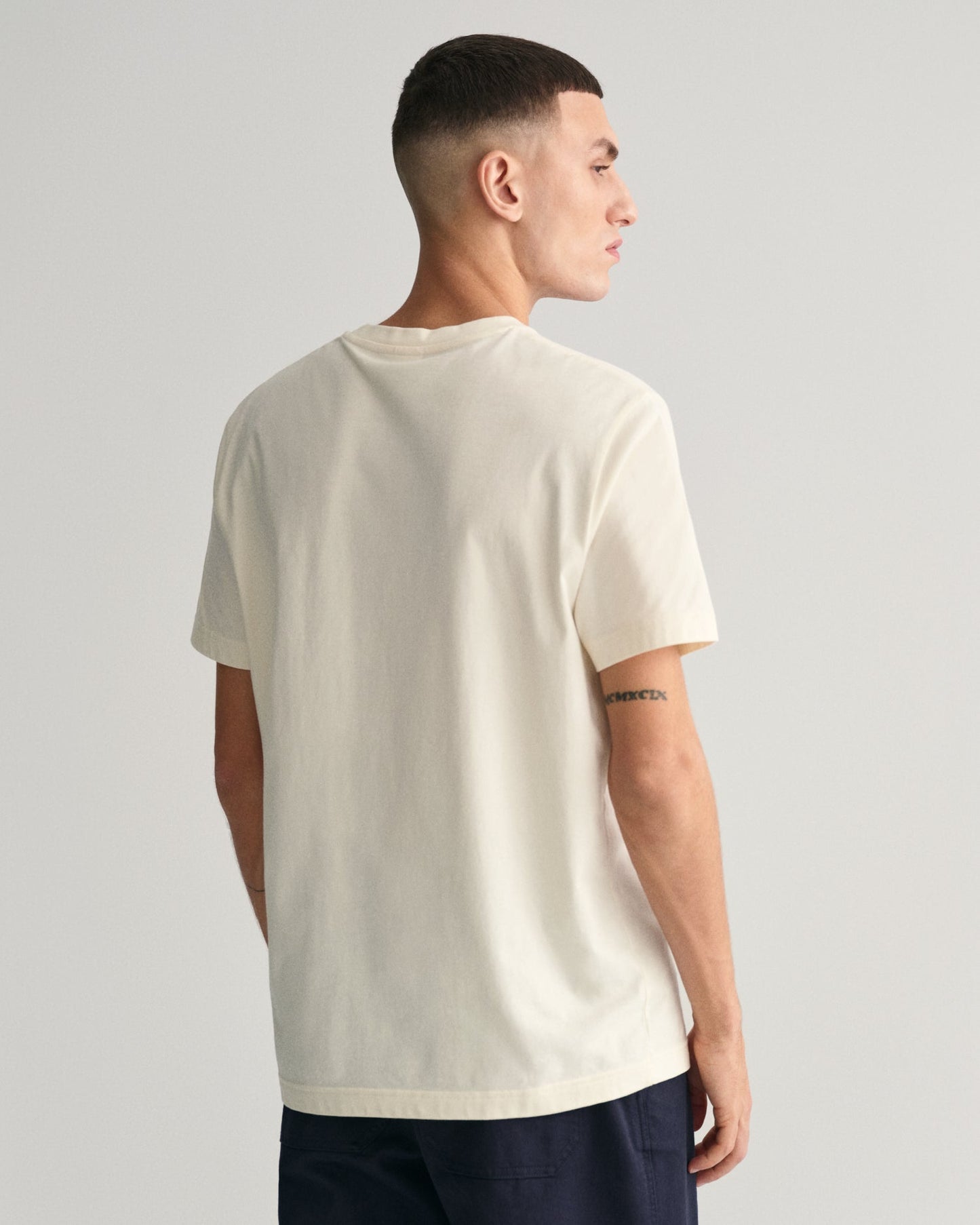 Men's Script Graphic T-Shirt - CREAM