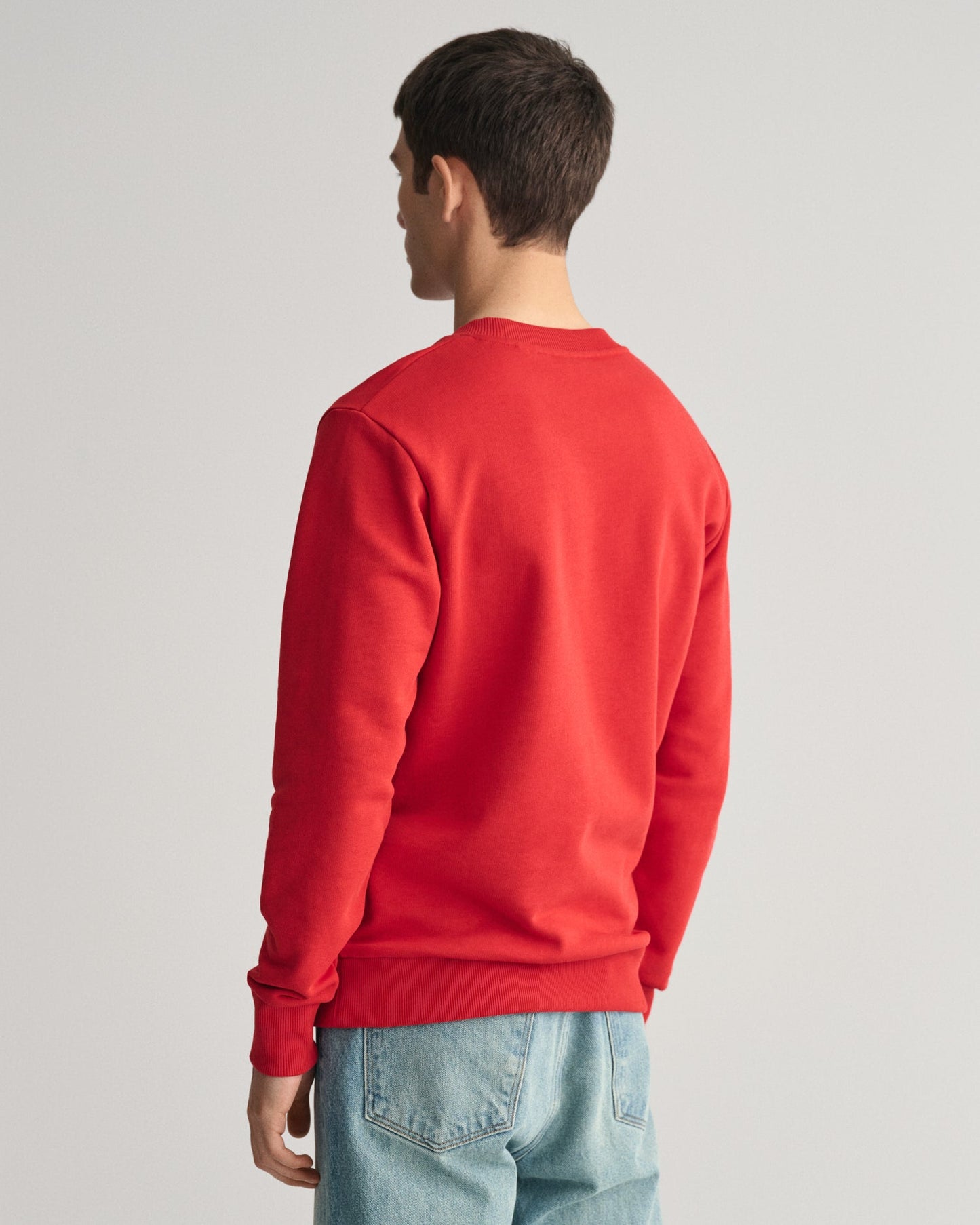 Men's Tonal Shield Crew Neck Sweatshirt - RUBY RED