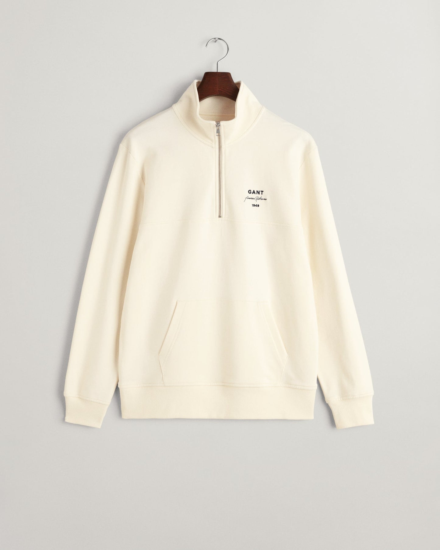 Men's Script Graphic Half-Zip Sweatshirt - CREAM