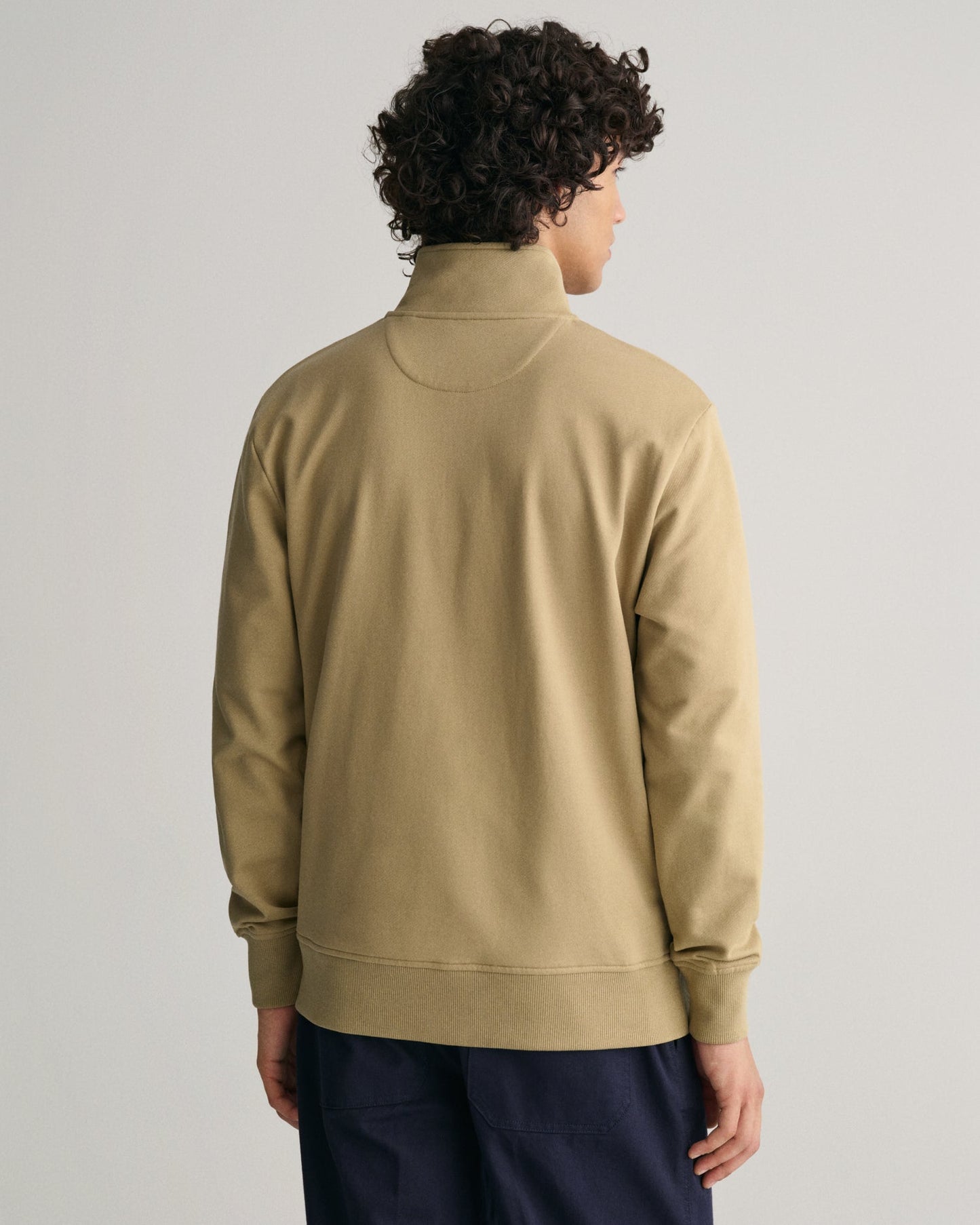 Men's Script Graphic Half-Zip Sweatshirt - DRIED KHAKI