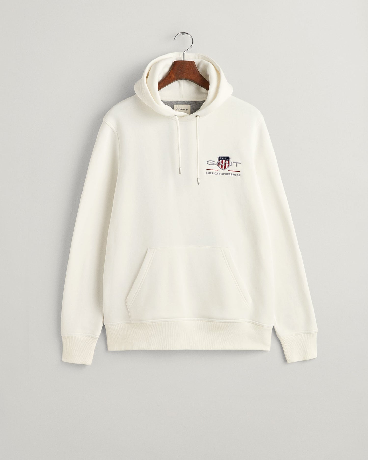 Men's Medium Archive Shield Hoodie - EGGSHELL