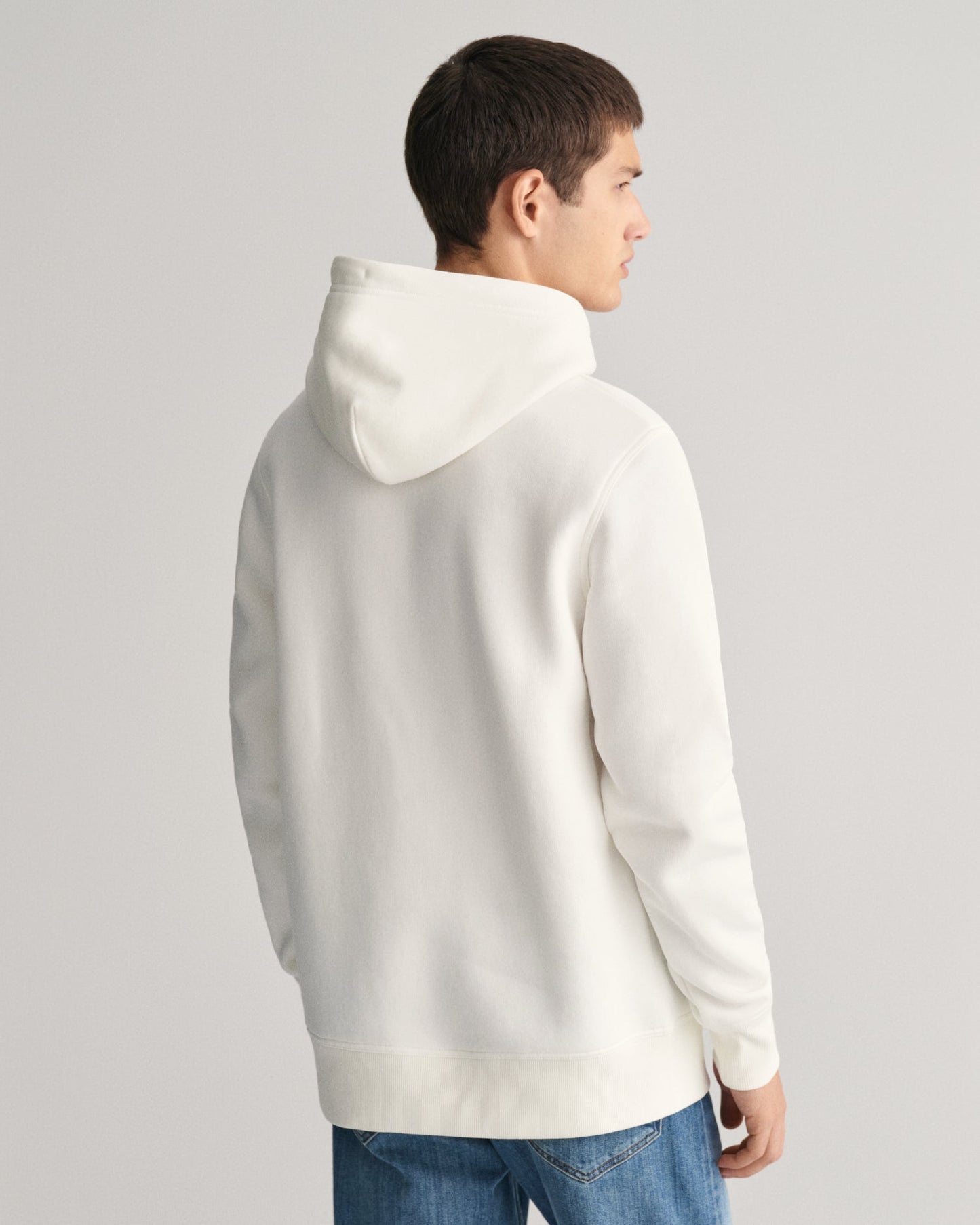 Men's Medium Archive Shield Hoodie - EGGSHELL