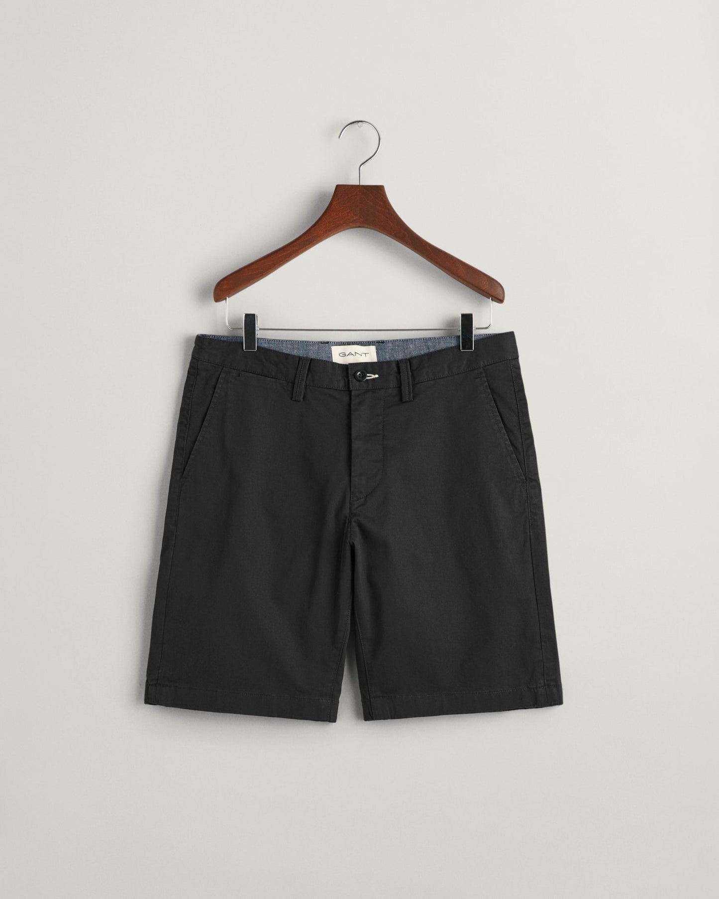 Men's Slim Fit Twill Shorts - BLACK