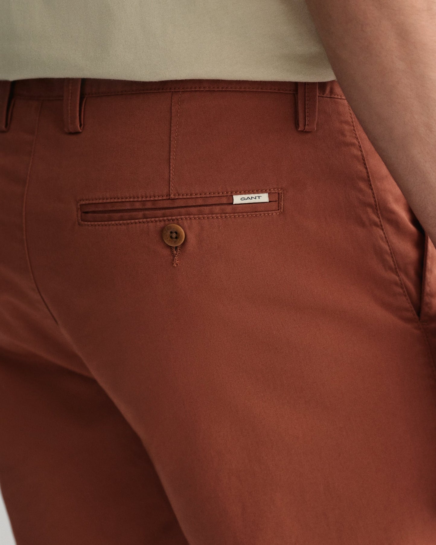 Men's Slim Fit Twill Shorts - SYRUP BROWN