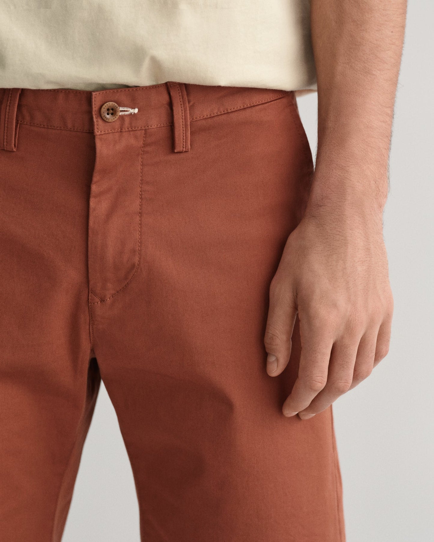 Men's Slim Fit Twill Shorts - SYRUP BROWN