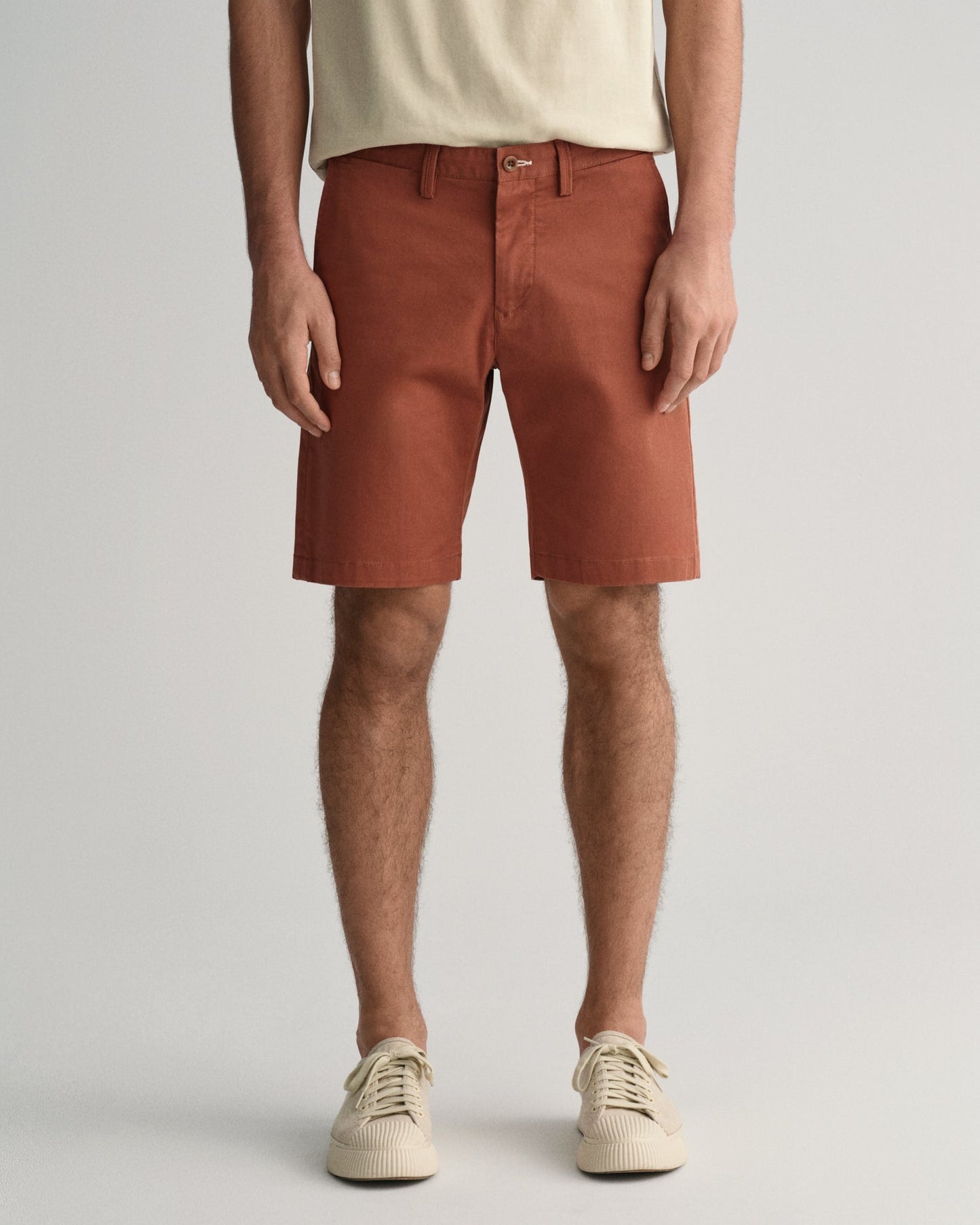 Men's Slim Fit Twill Shorts - SYRUP BROWN