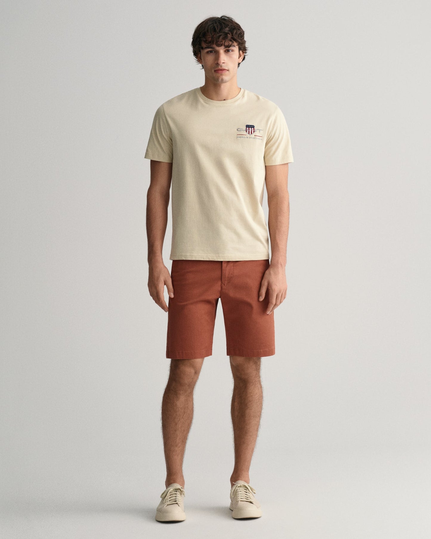 Men's Slim Fit Twill Shorts - SYRUP BROWN