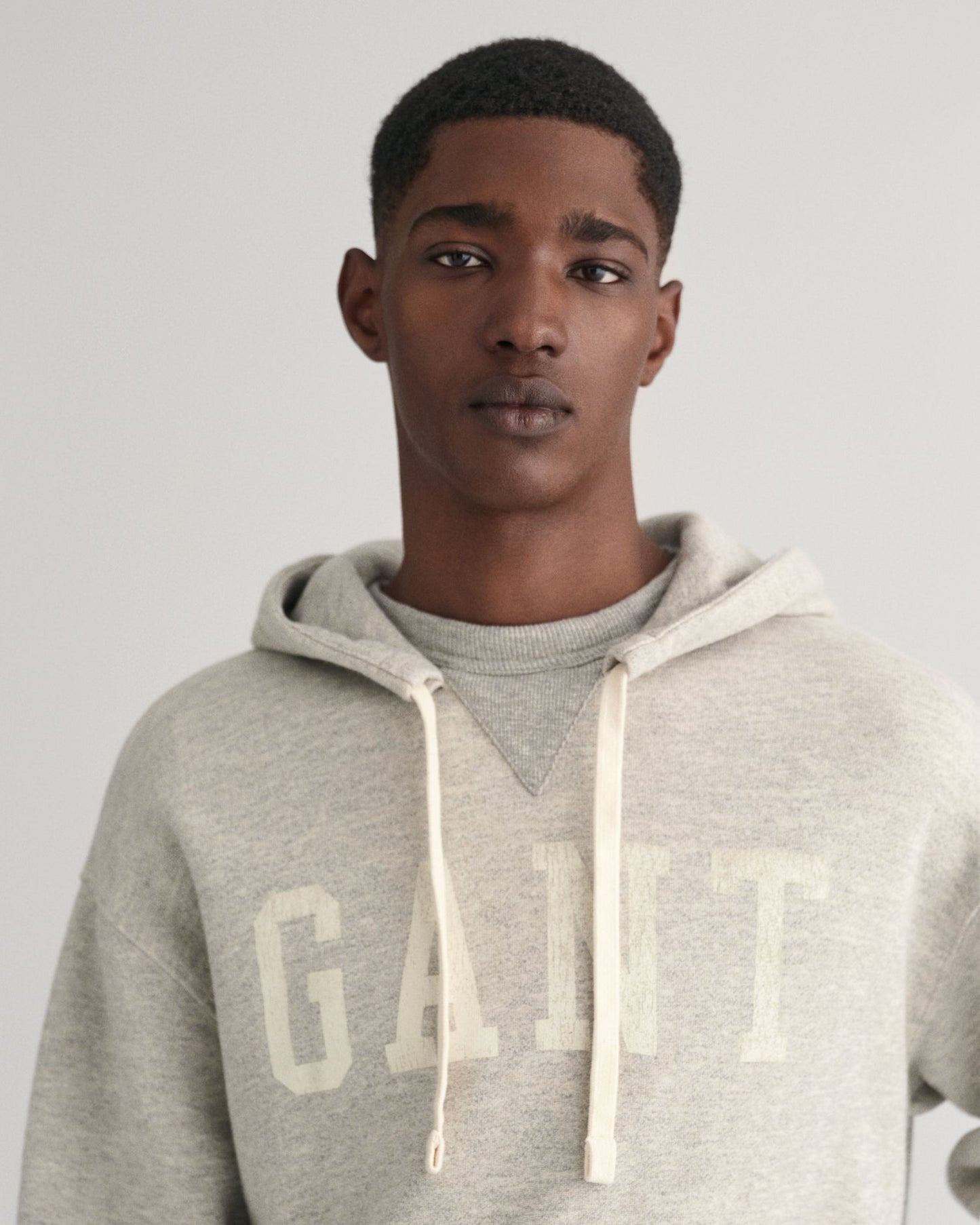 Men's Graphic Melange Hoodie - GREY MELANGE