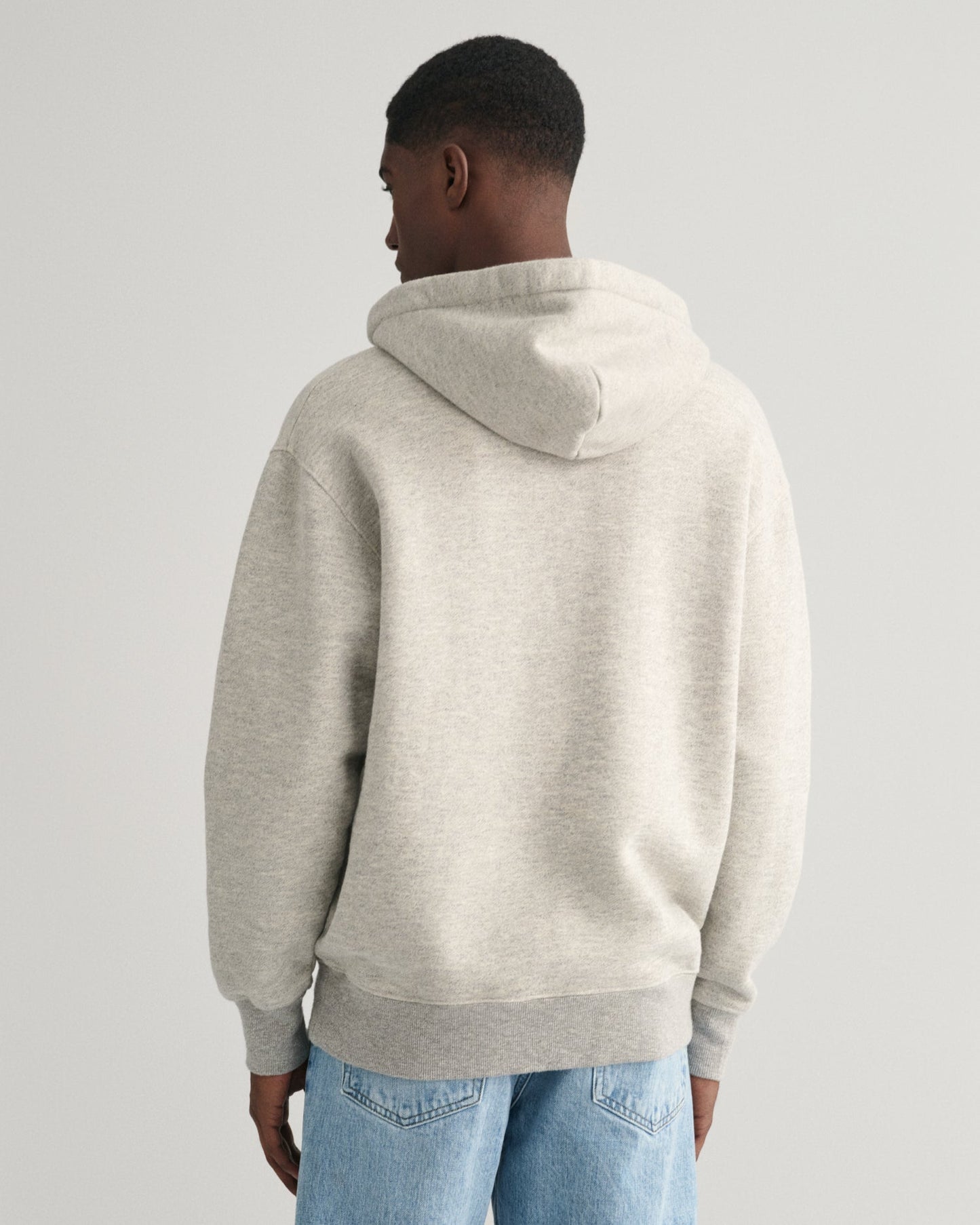 Men's Graphic Melange Hoodie - GREY MELANGE