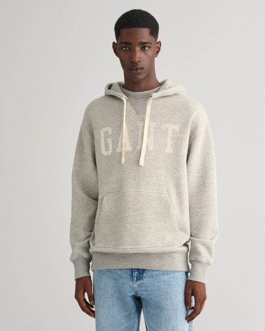 Men's Graphic Melange Hoodie - GREY MELANGE