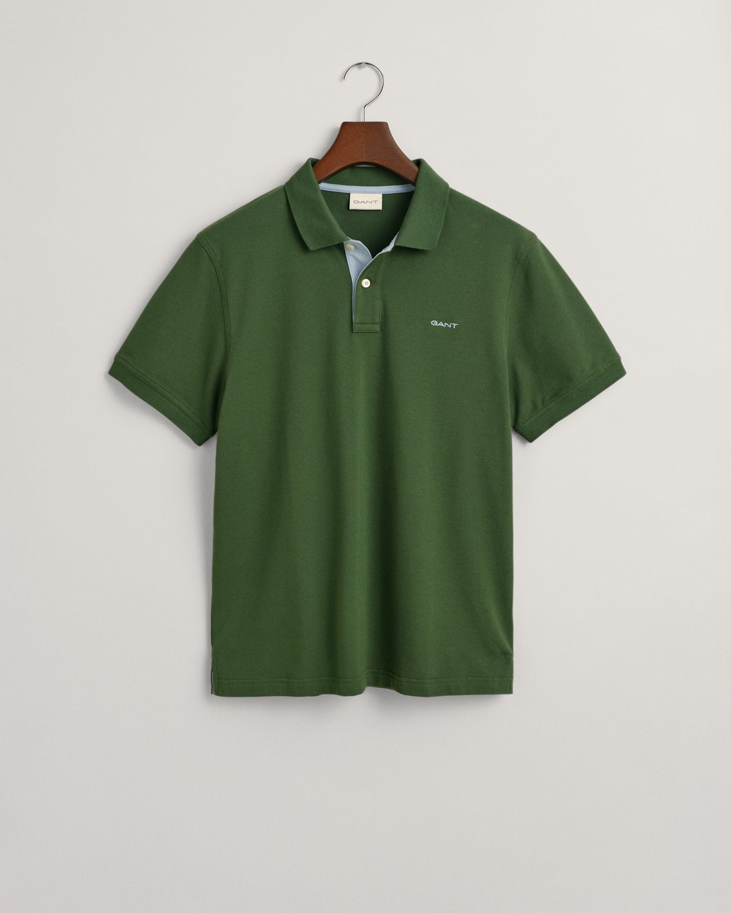 Men's Contrast Piqué Polo Shirt - PINE GREEN