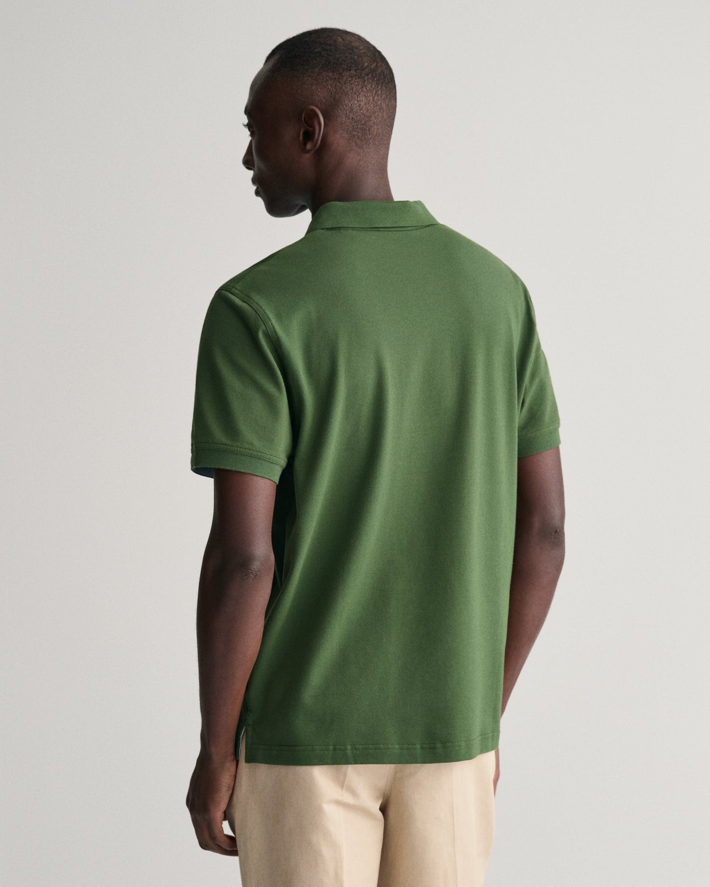 Men's Contrast Piqué Polo Shirt - PINE GREEN