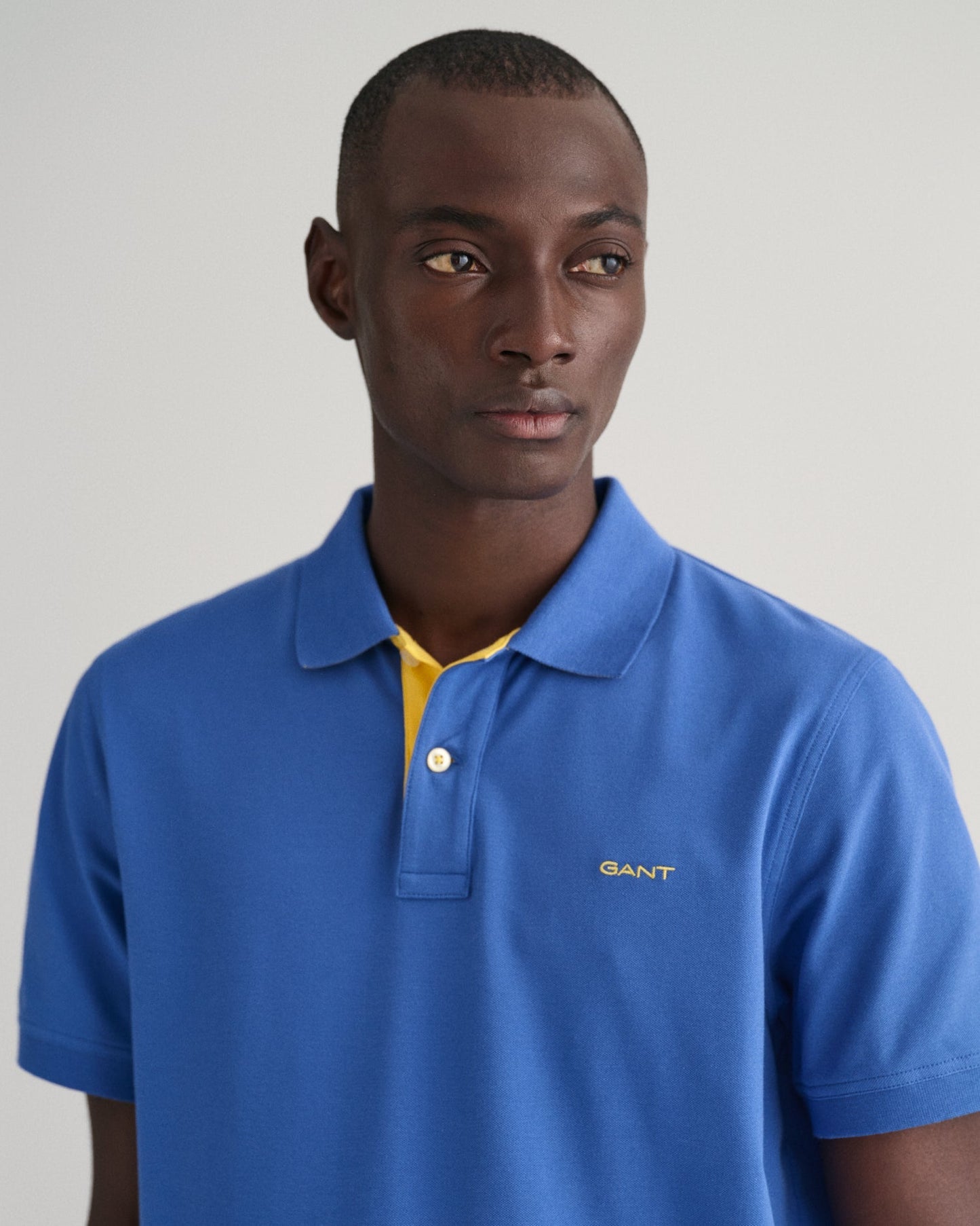 Men's Contrast Piqué Polo Shirt - RICH BLUE