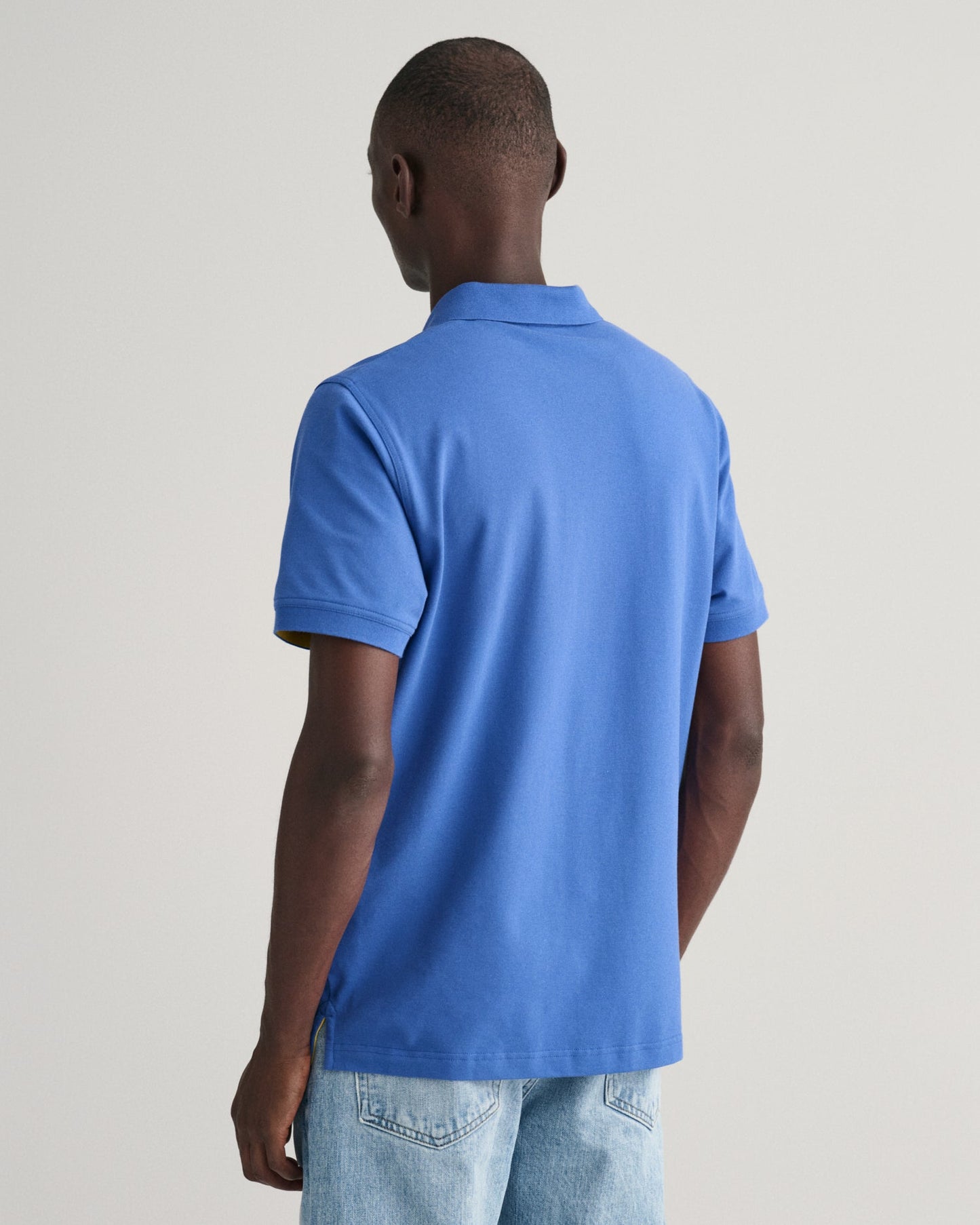 Men's Contrast Piqué Polo Shirt - RICH BLUE