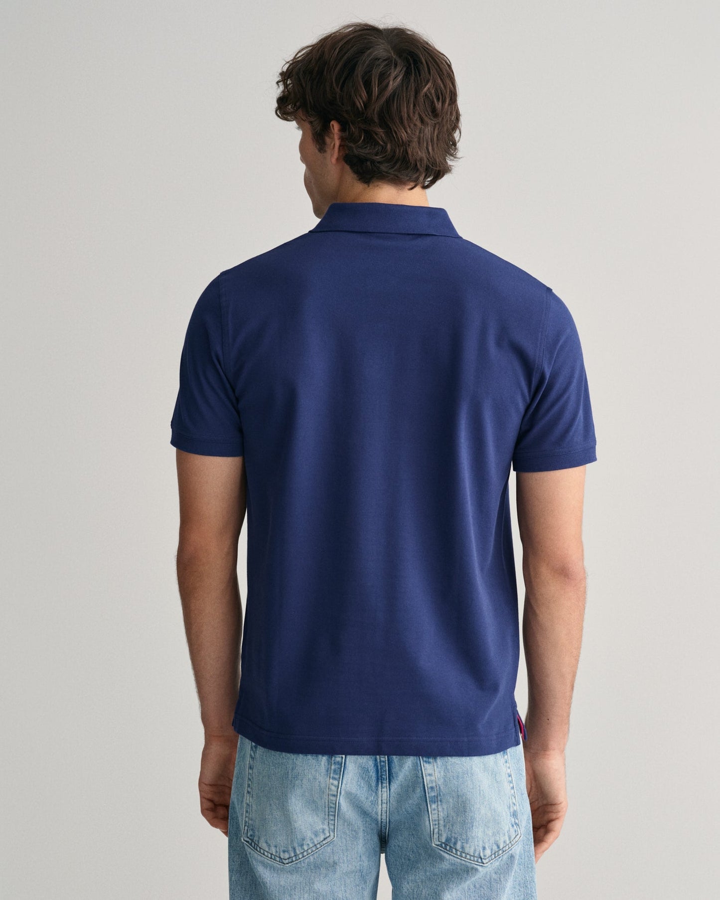 Men's Contrast Piqué Polo Shirt - PERSIAN BLUE