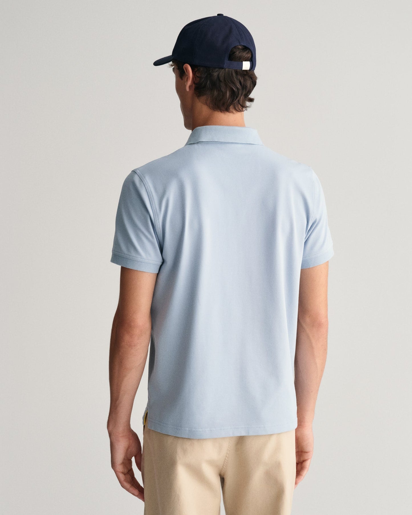 Men's Contrast Piqué Polo Shirt - DOVE BLUE