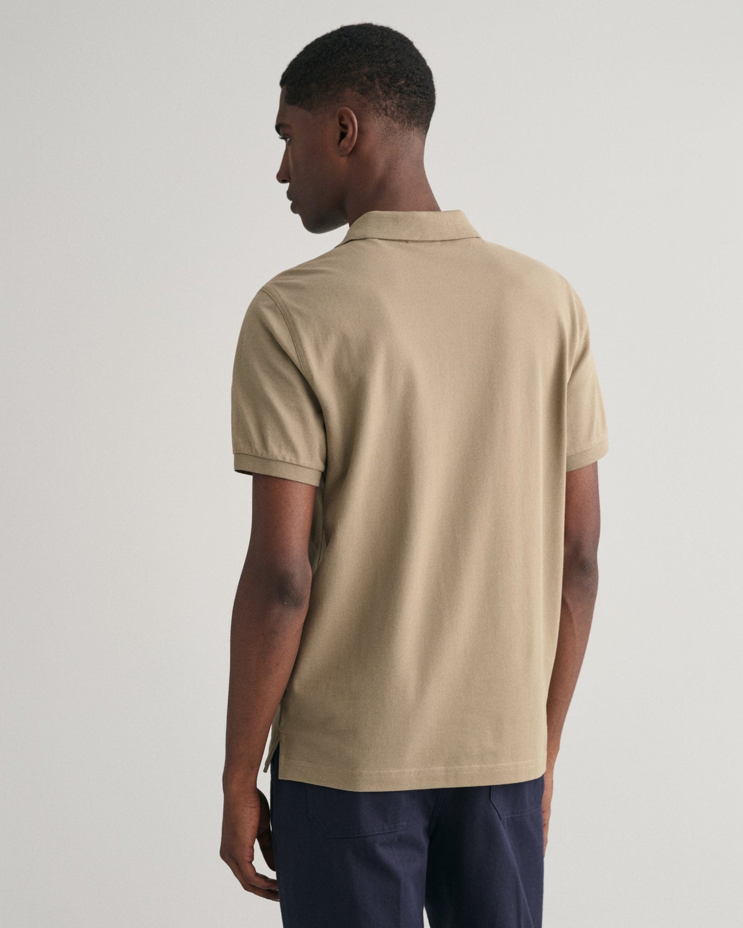 Men's Regular Fit Shield Piqué Polo Shirt - DRIED CLAY