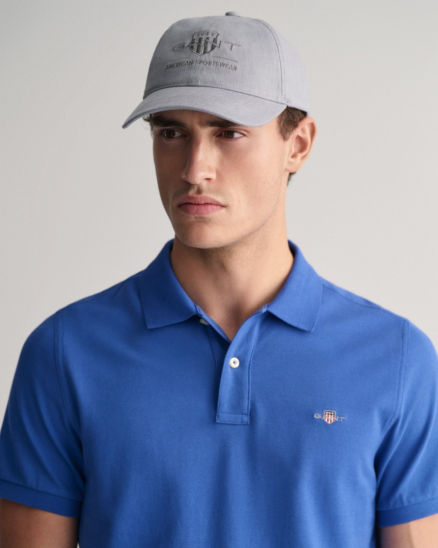 Men's Regular Fit Shield Piqué Polo Shirt - RICH BLUE