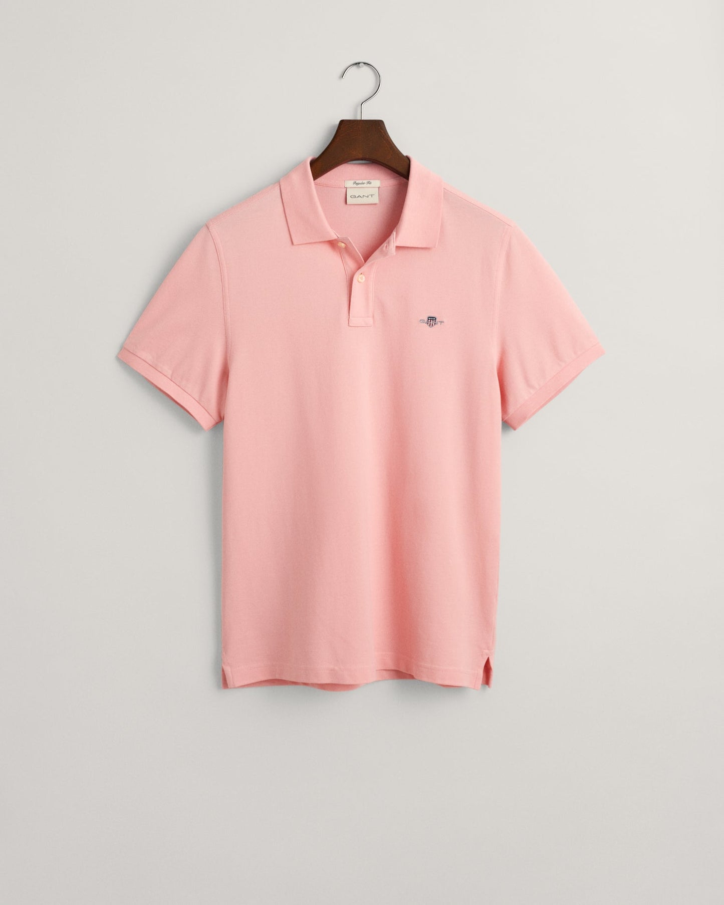 Men's Regular Fit Shield Piqué Polo Shirt - BUBBELGUM PINK