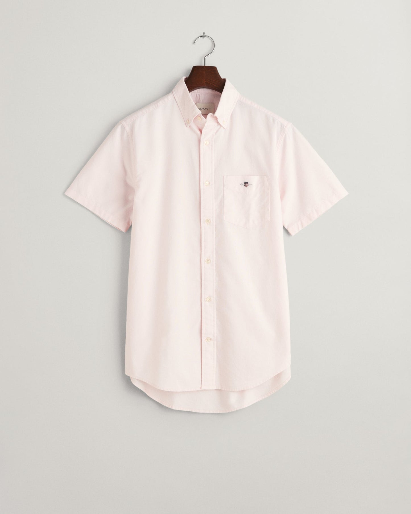 Men's Regular Fit Oxford Short Sleeve Shirt - LIGHT PINK