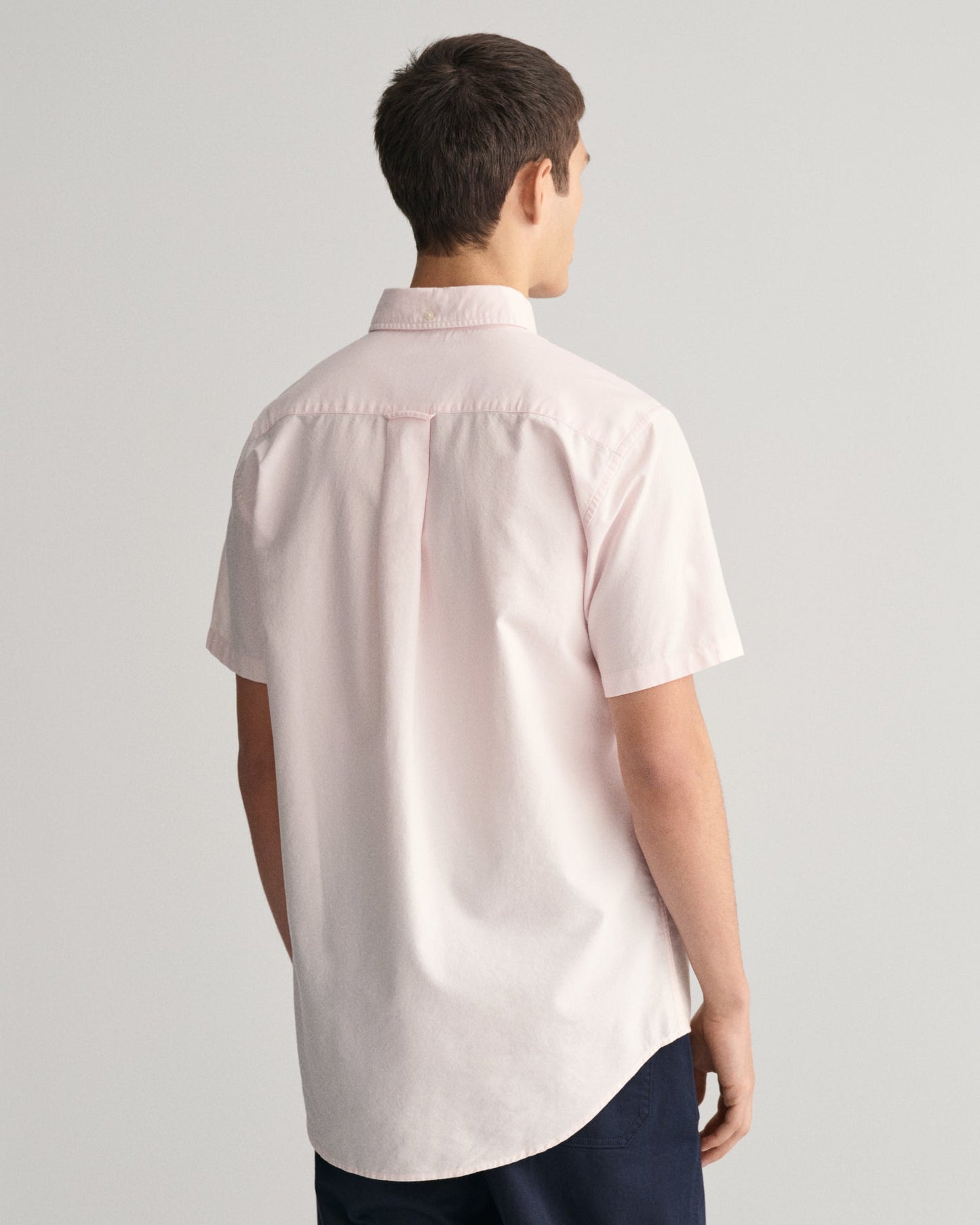 Men's Regular Fit Oxford Short Sleeve Shirt - LIGHT PINK