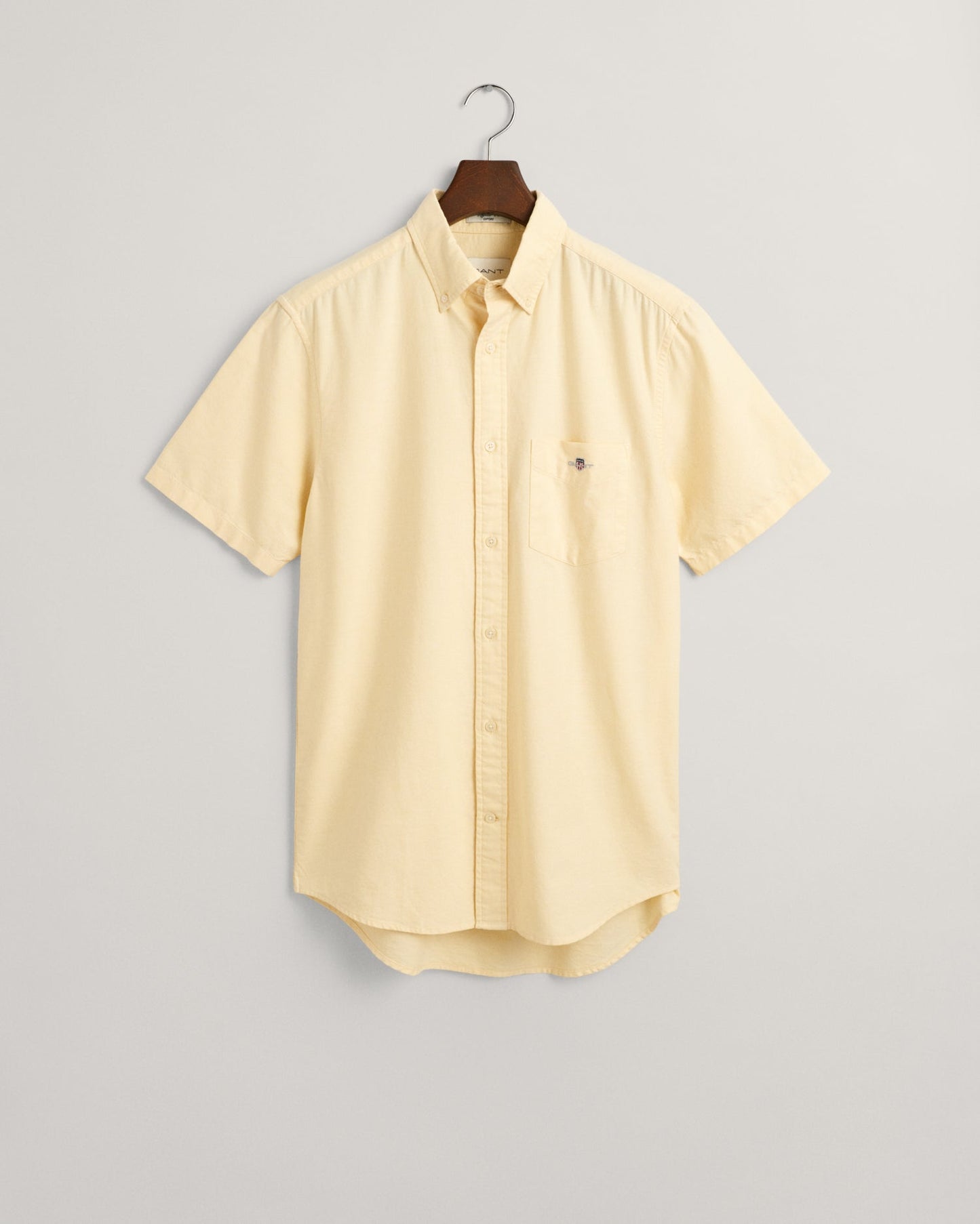 Men's Regular Fit Oxford Short Sleeve Shirt - DUSTY YELLOW