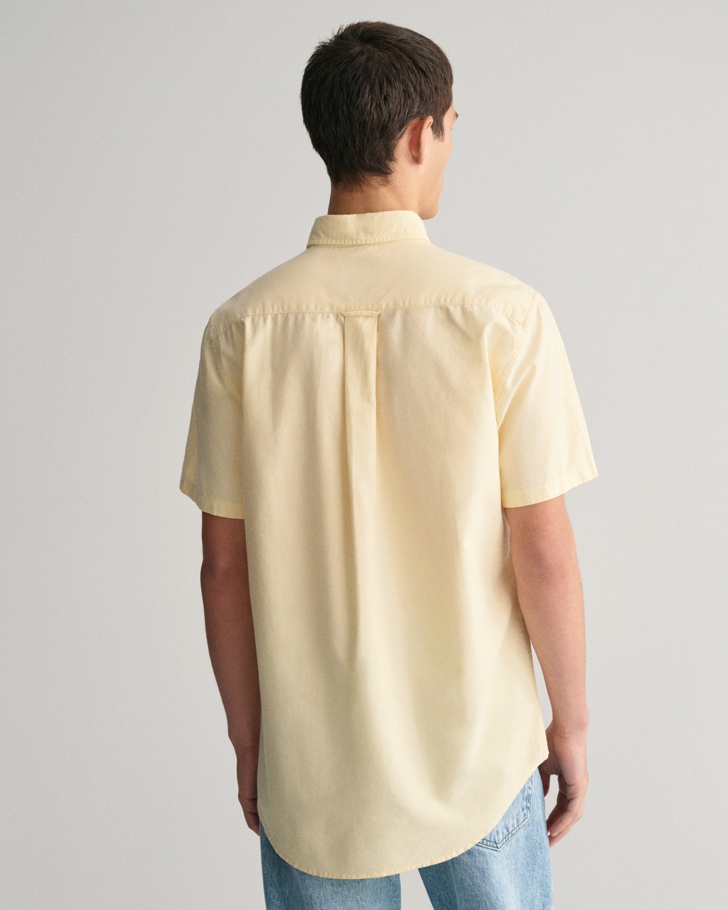 Men's Regular Fit Oxford Short Sleeve Shirt - DUSTY YELLOW