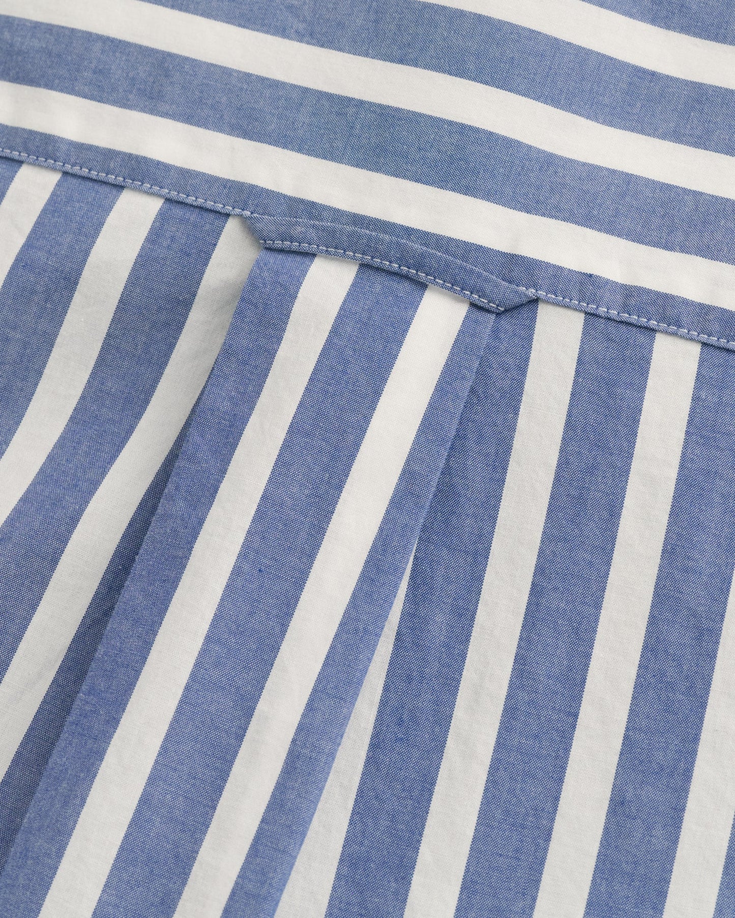 Men's Regular Fit Wide Striped Poplin Shirt - COLLEGE BLUE