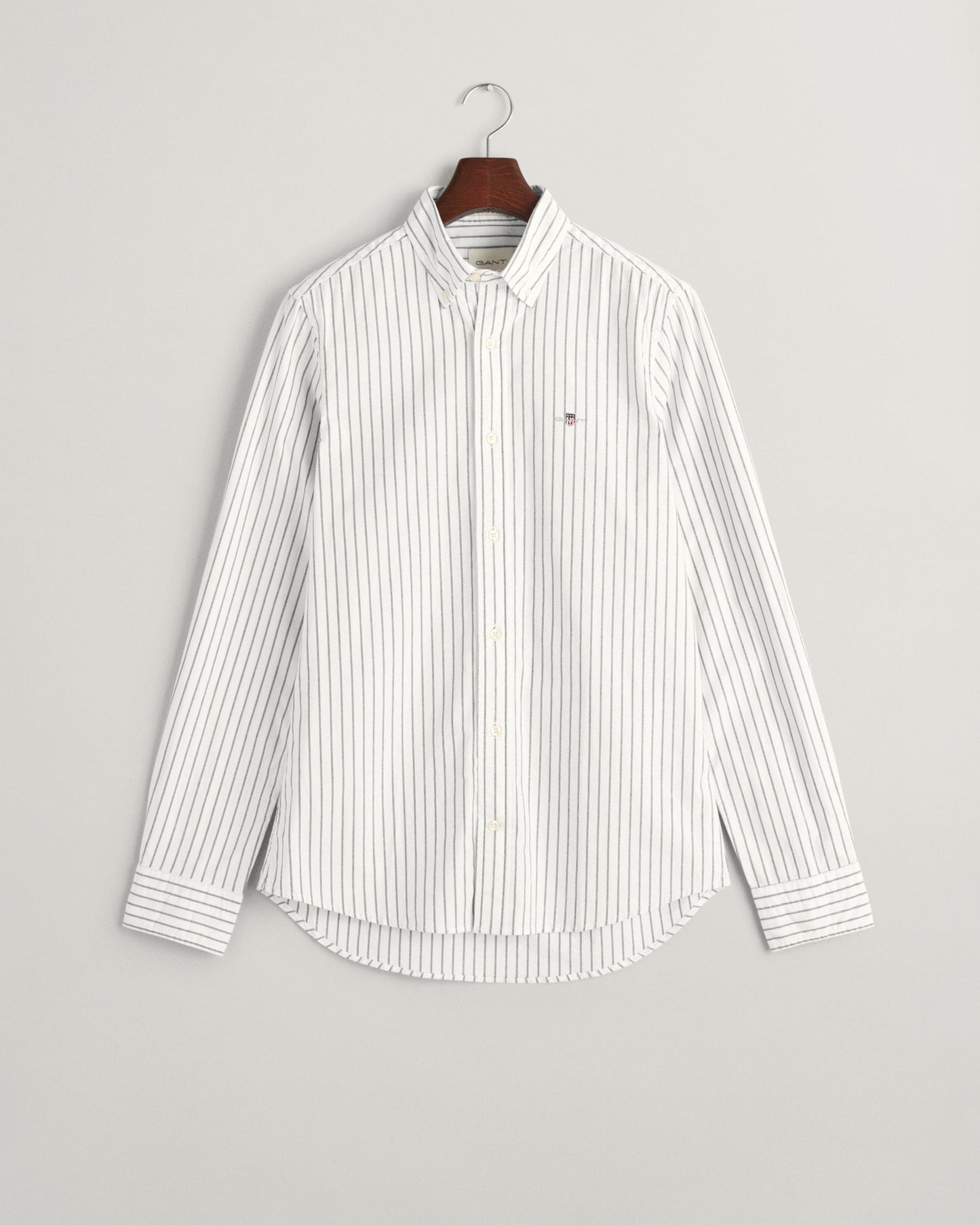 Men's Slim Fit Striped Oxford Stretch Shirt - WHITE