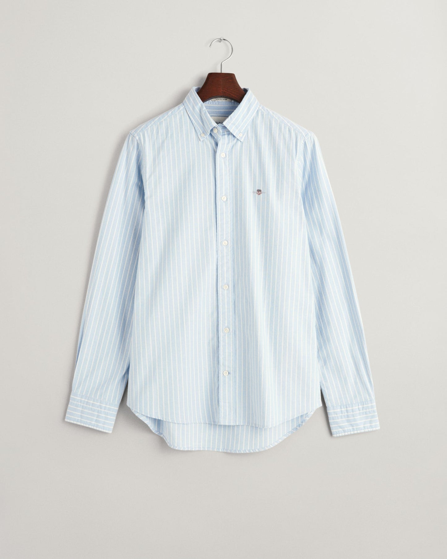 Men's Slim Fit Striped Oxford Stretch Shirt - LIGHT BLUE